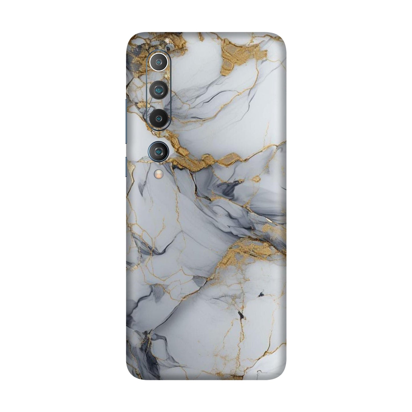 White Gold Luxury Marble Mobile Skin For Mi 10 5g