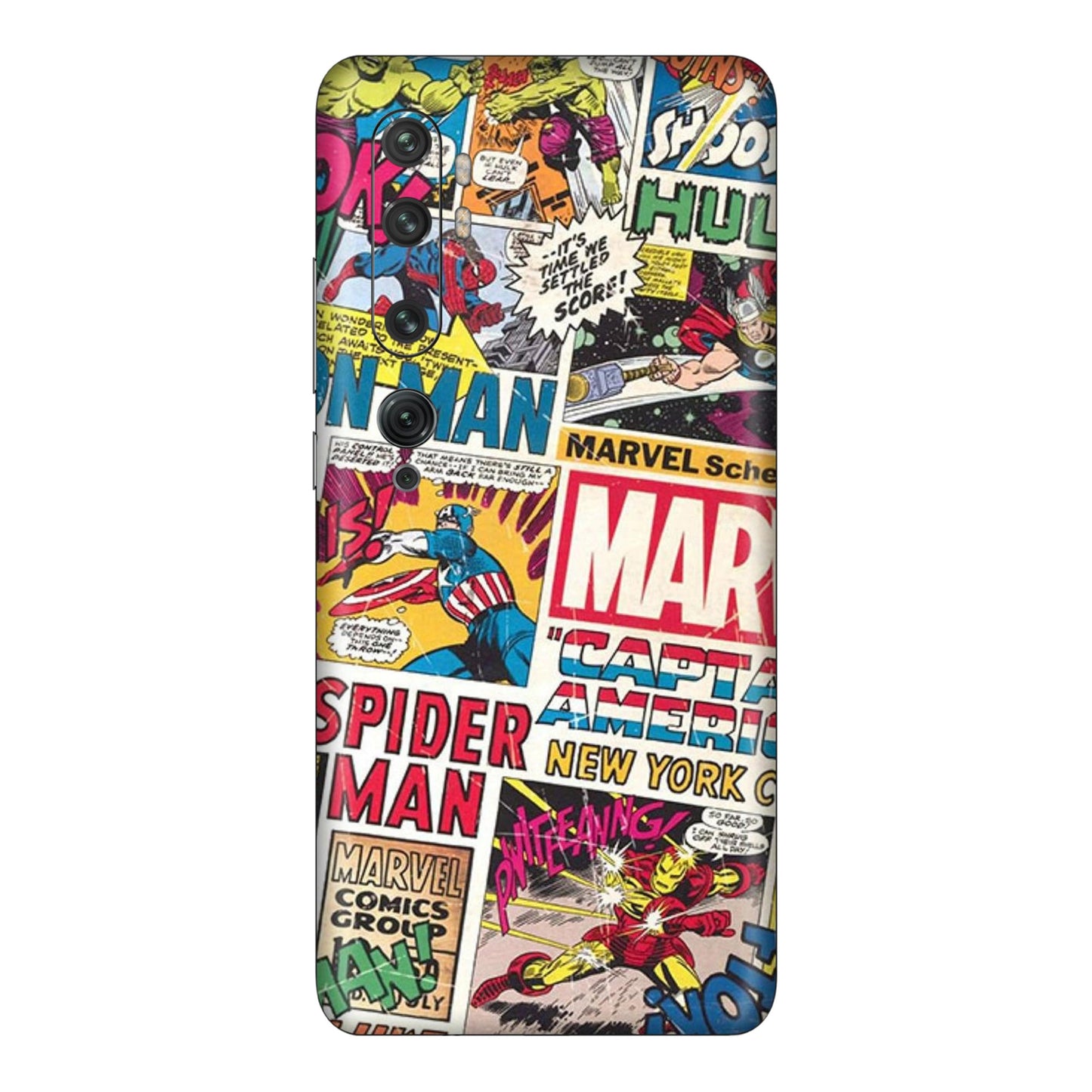Vintage Marvel Comic Bomb Mobile Skin For Mi Note 10