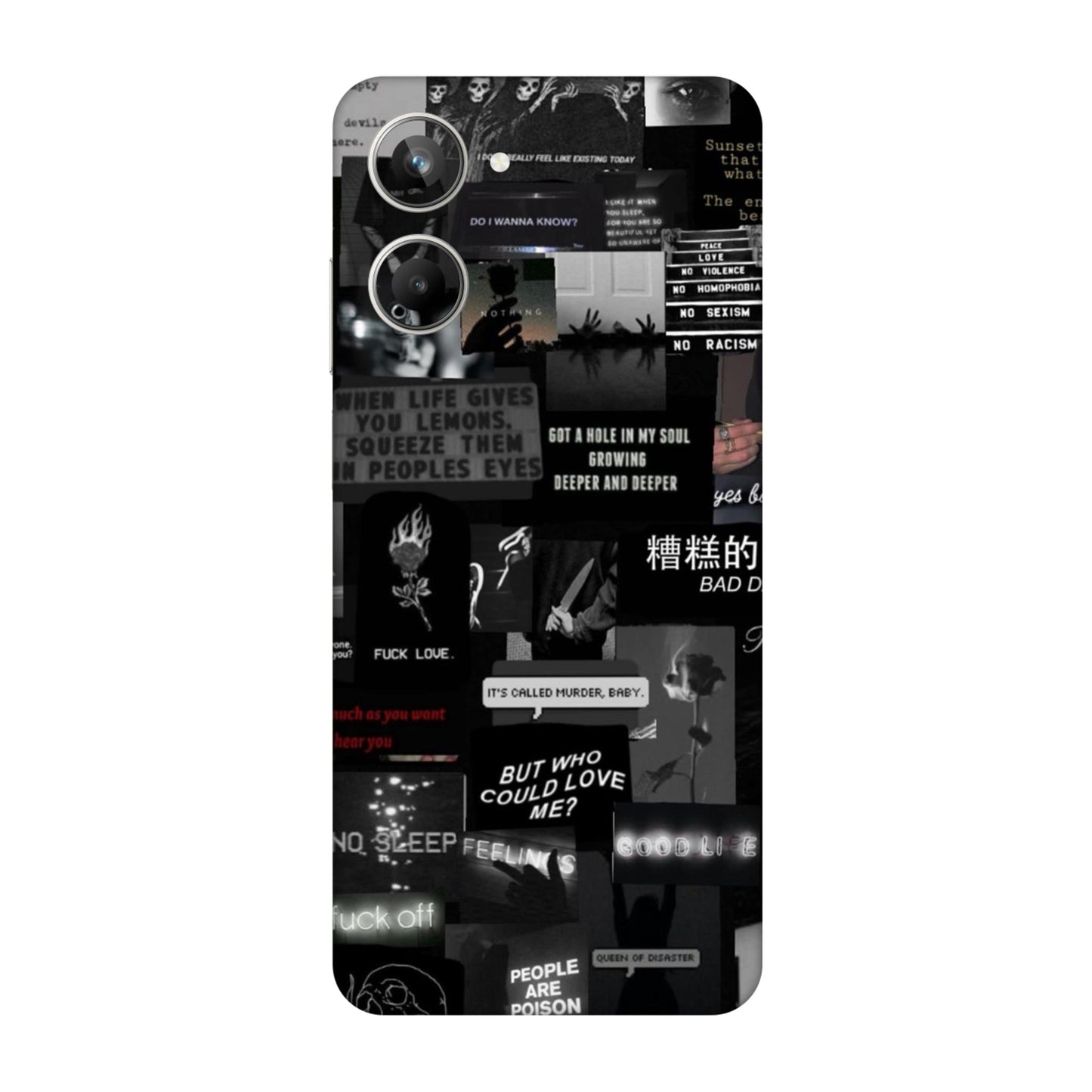 Bad Day Dark Collage Mobile Skin For Realme 10