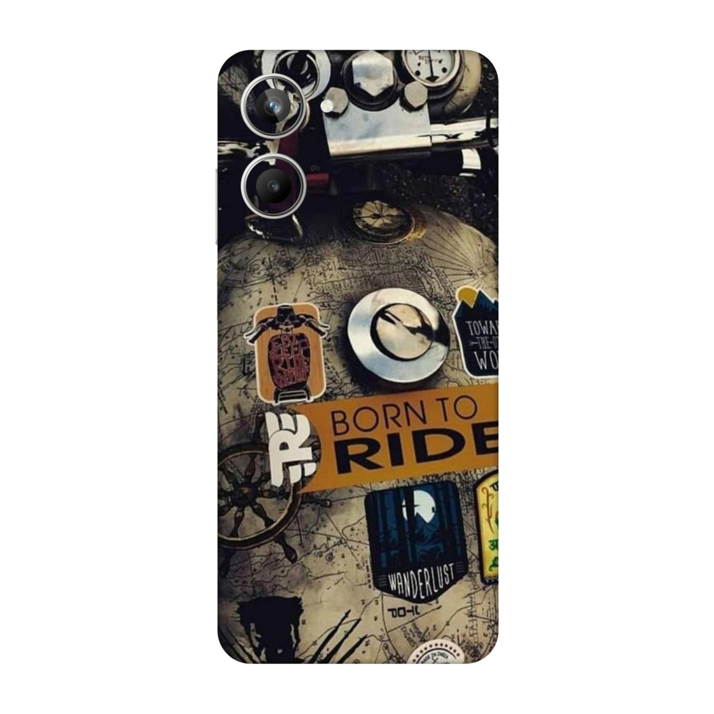 Born to Ride World Map Mobile Skin For Realme 10