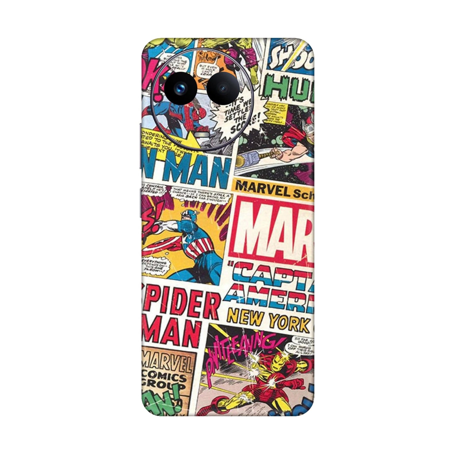 Vintage Marvel Comic Bomb Mobile Skin For Realme 11 5g