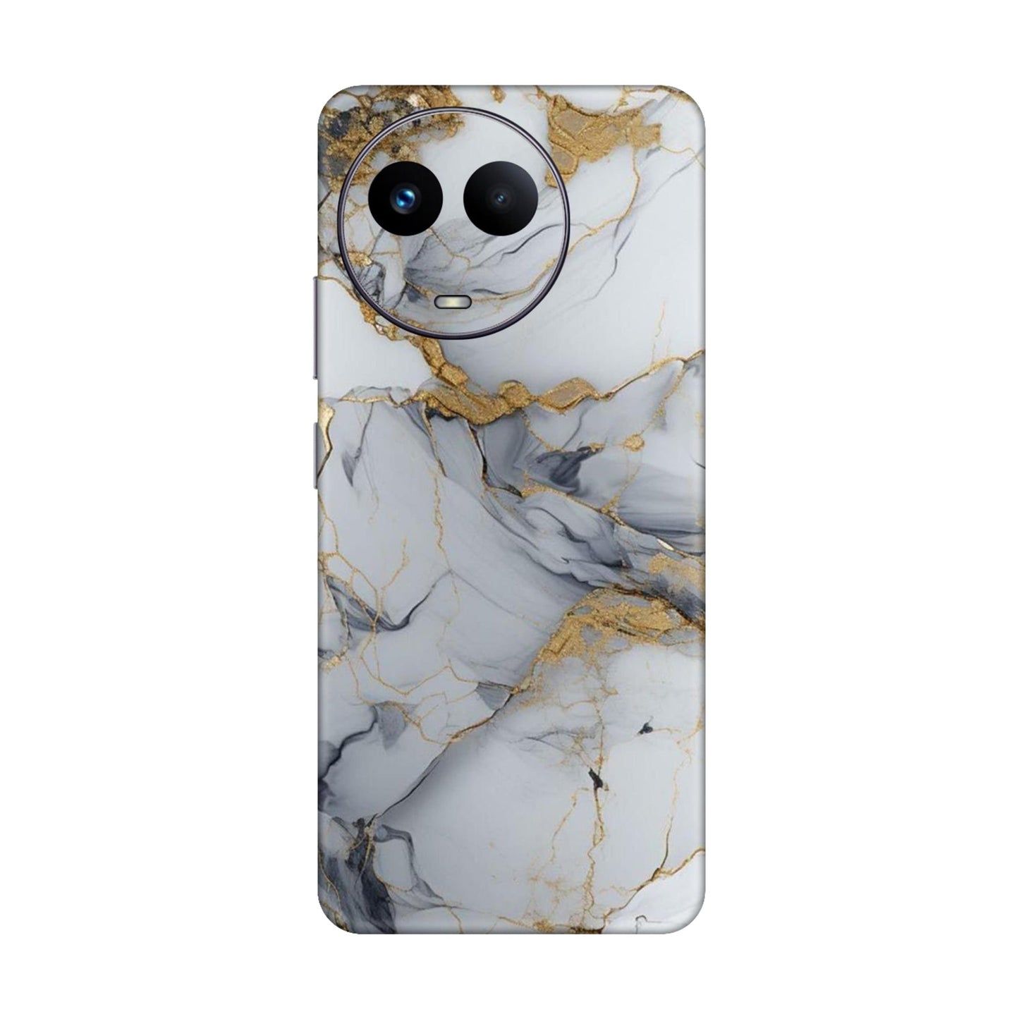 White Gold Luxury Marble Mobile Skin For Realme 11 5g