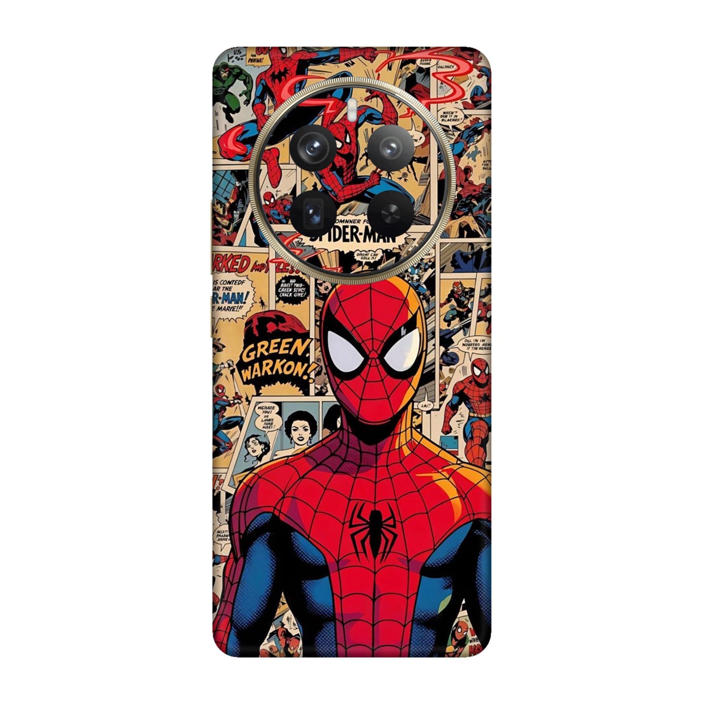 Vintage Comic Panel Spider Man Mobile Skin For Realme 12 Pro Plus 5g