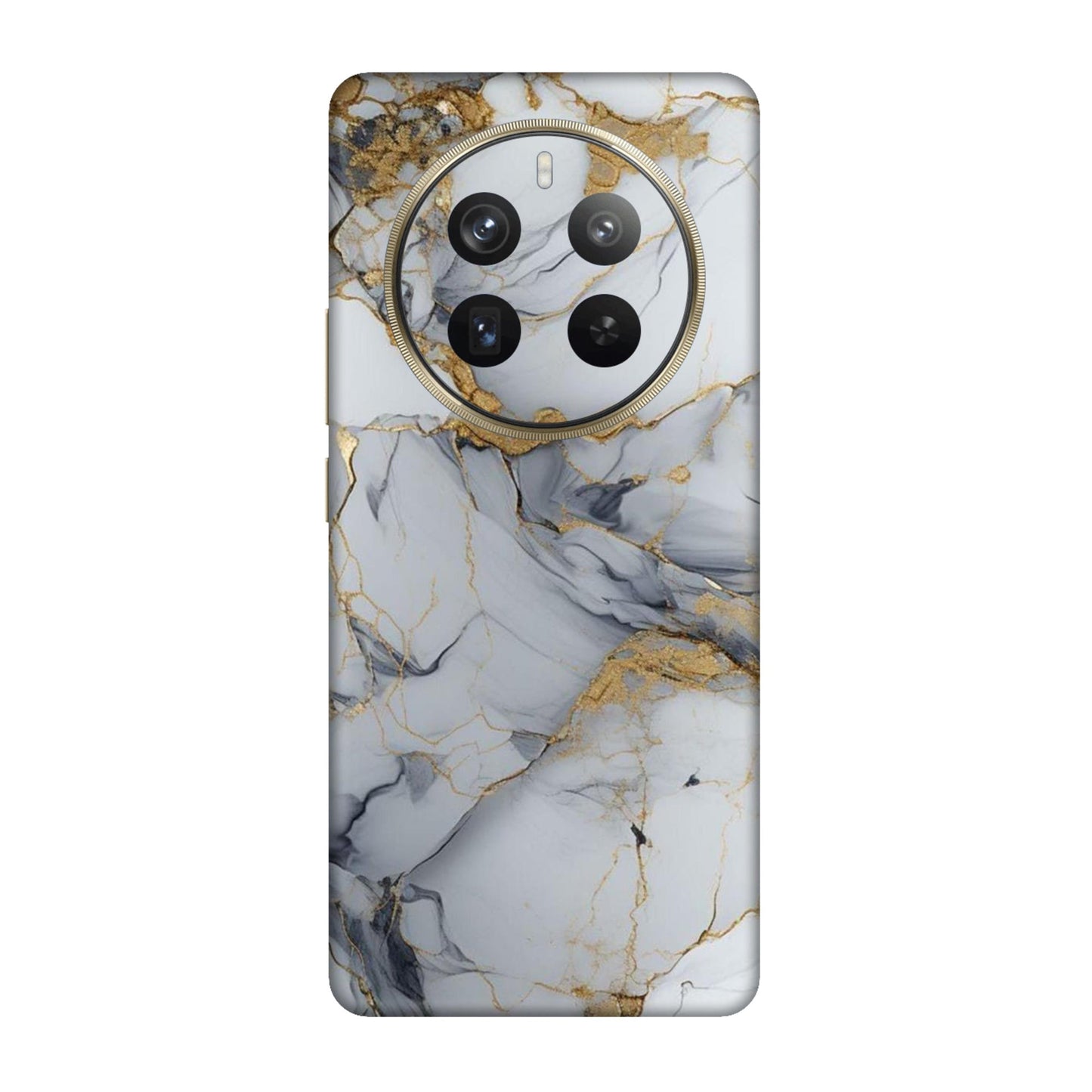 White Gold Luxury Marble Mobile Skin For Realme 12 Pro Plus 5g