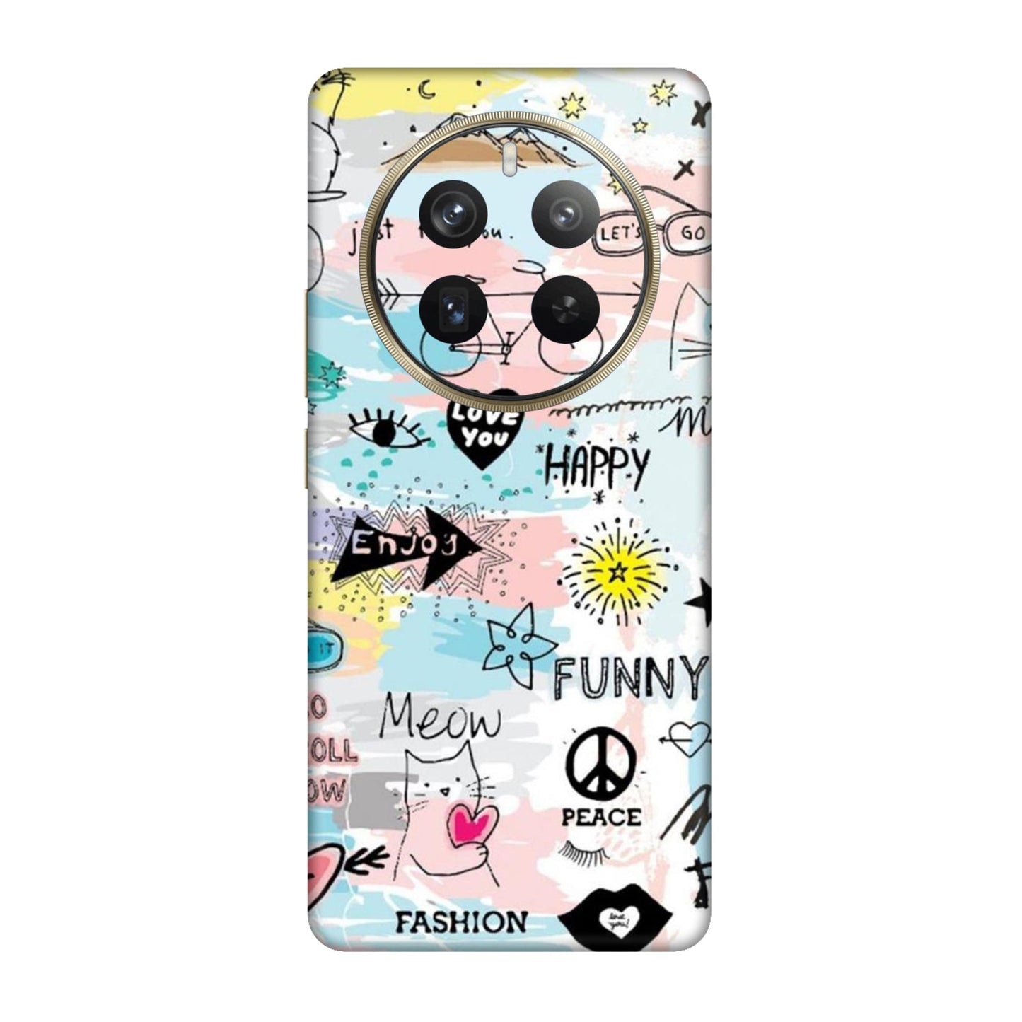 Cat Doodles Pastel Mobile Skin For Realme 12 Pro Plus 5g