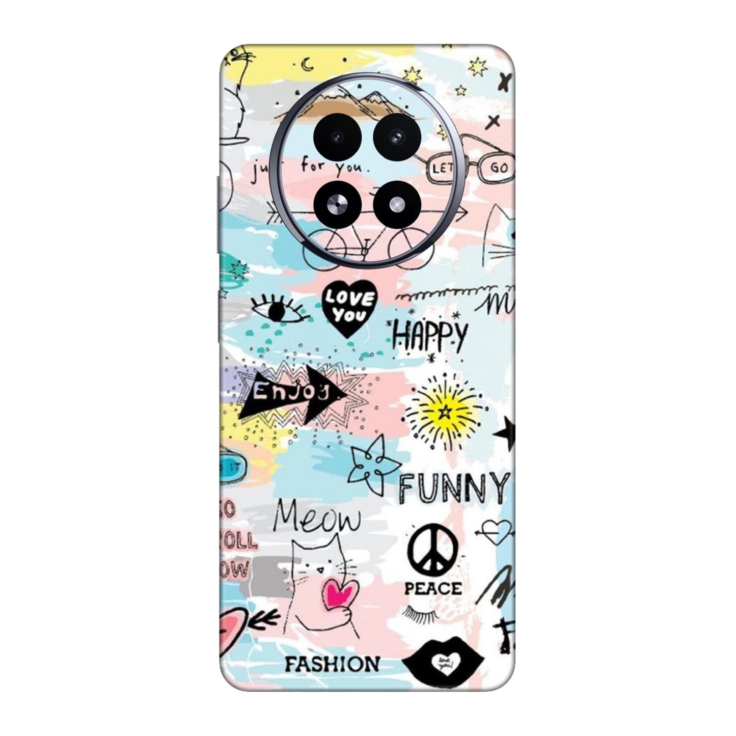 Cat Doodles Pastel Mobile Skin For Realme 13 5g