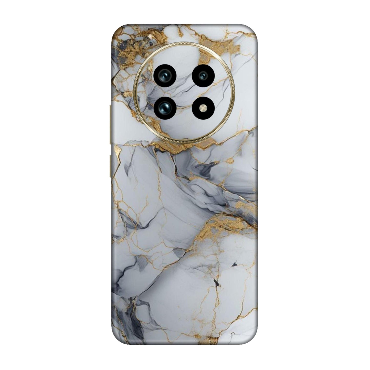 White Gold Luxury Marble Mobile Skin For Realme 13 Pro 5g