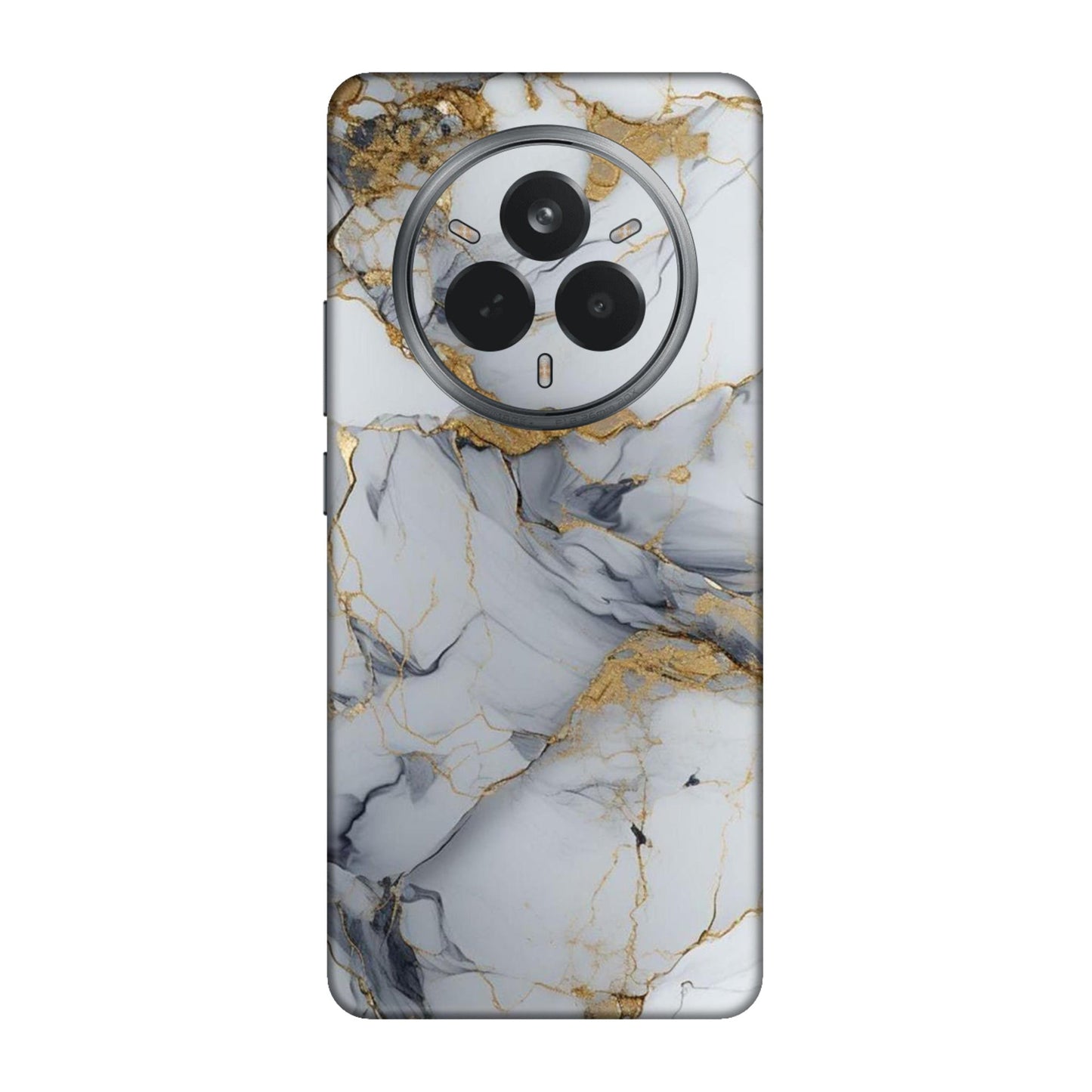 White Gold Luxury Marble Mobile Skin For Realme 14 Pro 5g