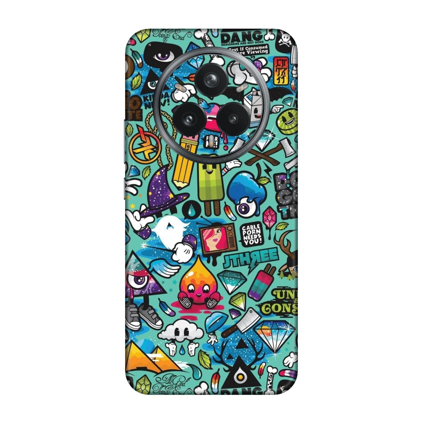 Graffiti Chaos Sticker Bomb Mobile Skin For Realme 14 Pro Plus 5g