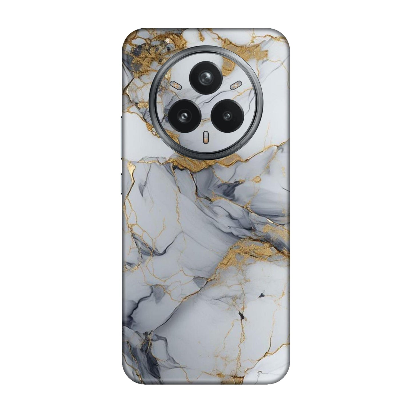 White Gold Luxury Marble Mobile Skin For Realme 14 Pro Plus 5g
