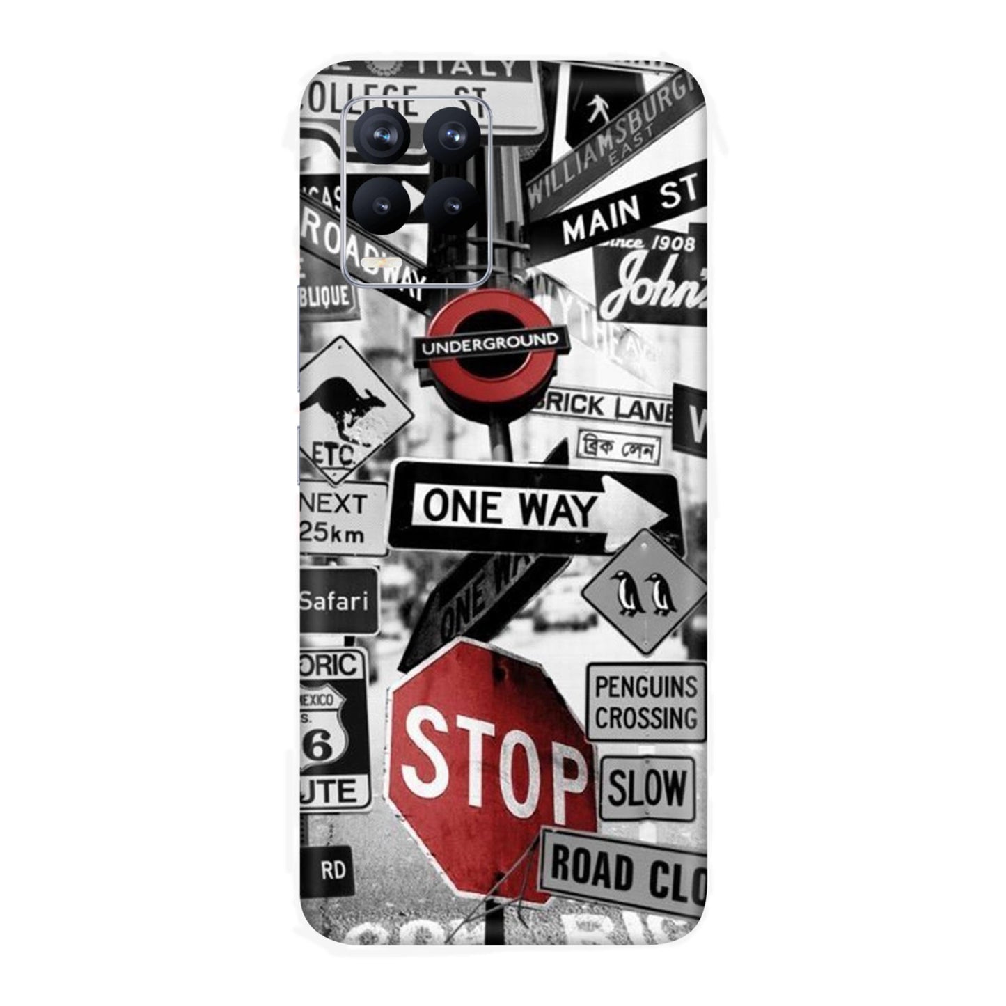 Global Urban Sign Bomb Mobile Skin For Realme 8