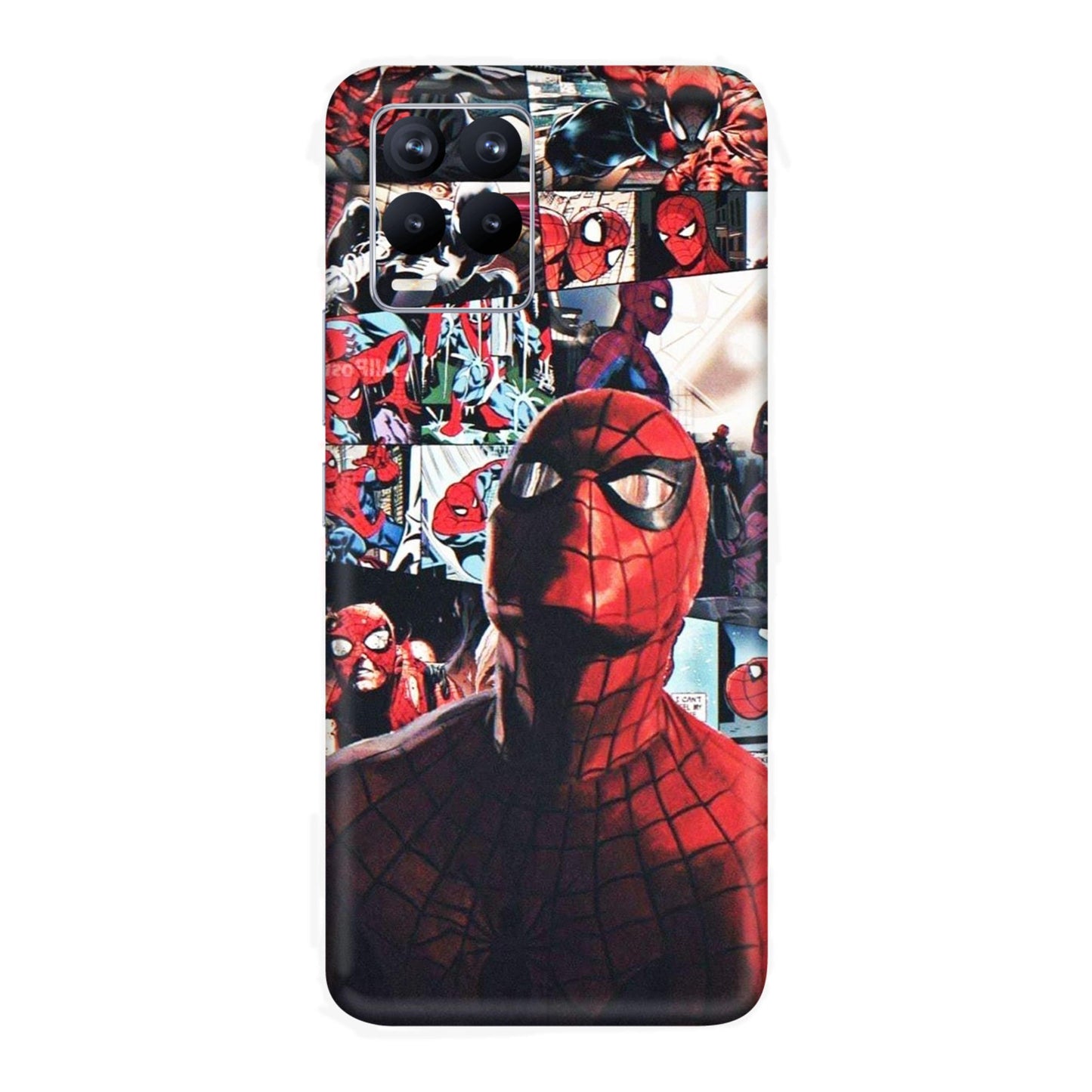 Vintage Spider Man Collage Mobile Skin For Realme 8