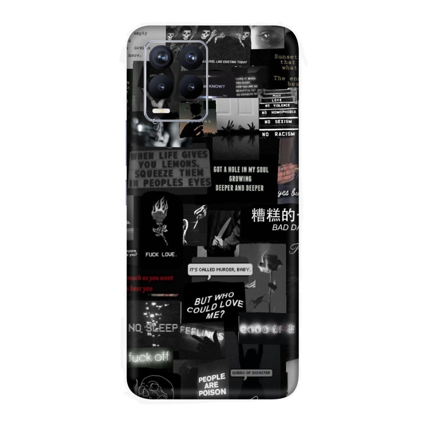 Bad Day Dark Collage Mobile Skin For Realme 8