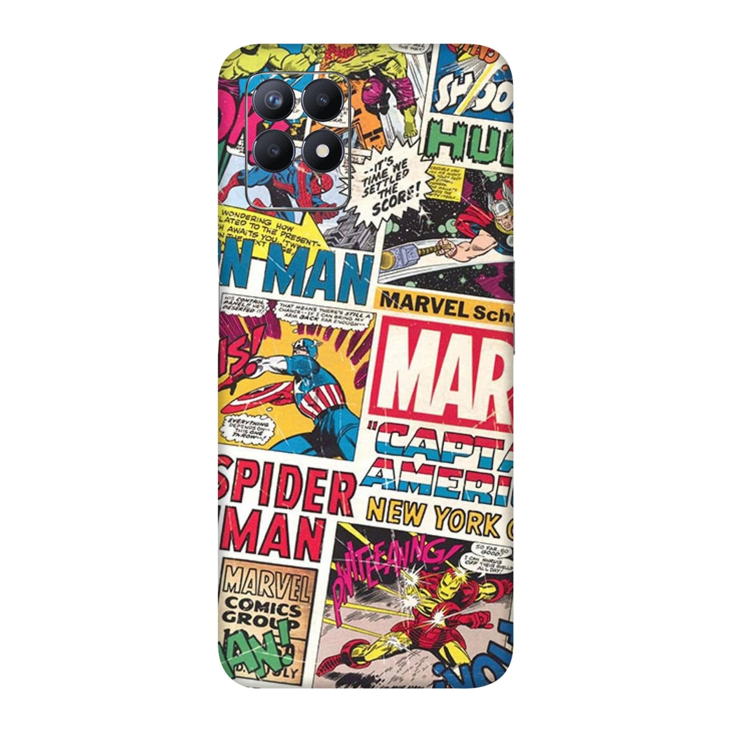 Vintage Marvel Comic Bomb Mobile Skin For Realme 8i
