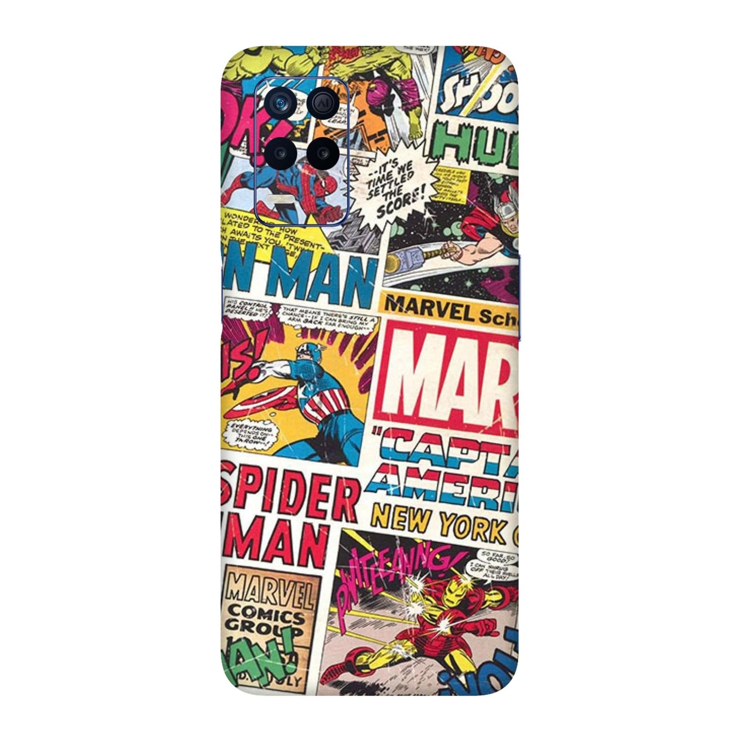 Vintage Marvel Comic Bomb Mobile Skin For Realme 8s 5g