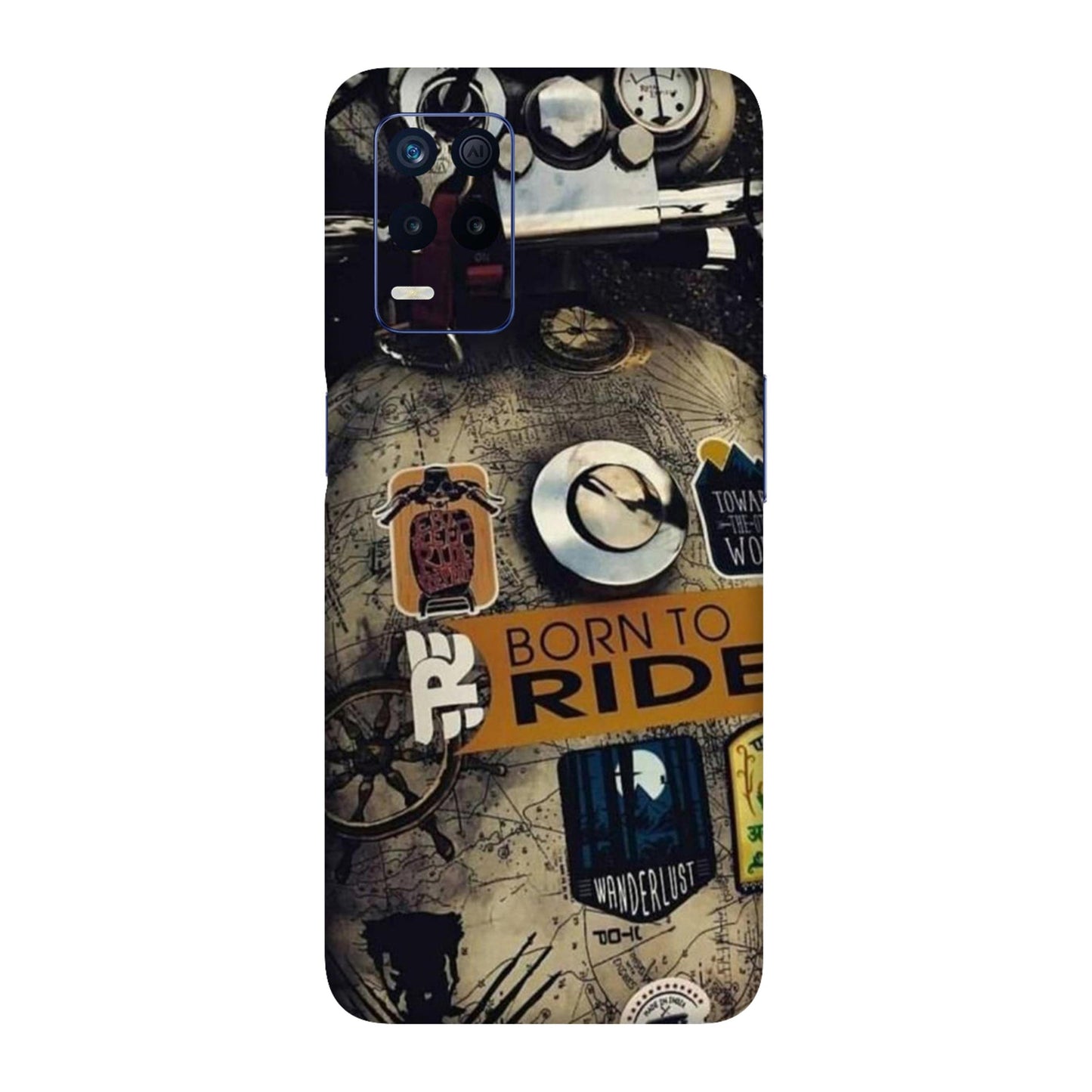 Born to Ride World Map Mobile Skin For Realme 8s 5g