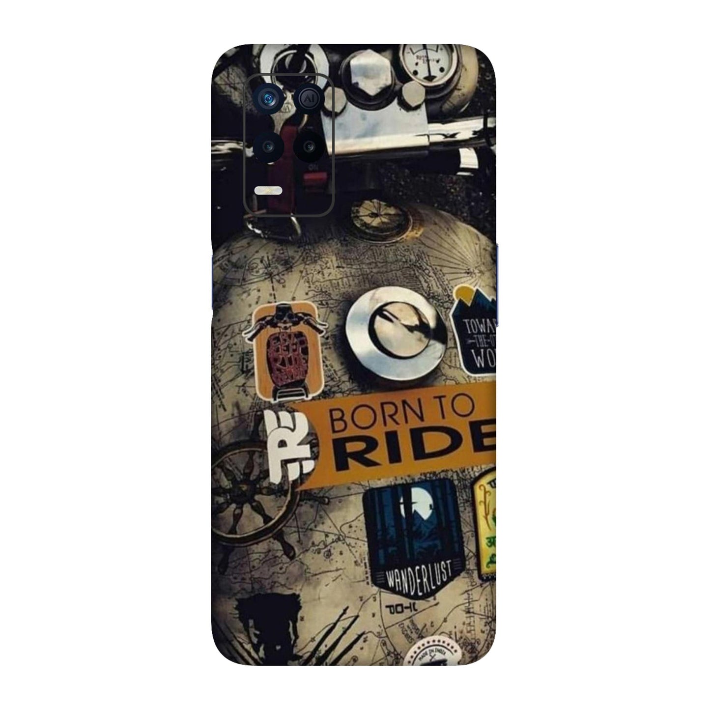 Born to Ride World Map Mobile Skin For Realme 9 5g