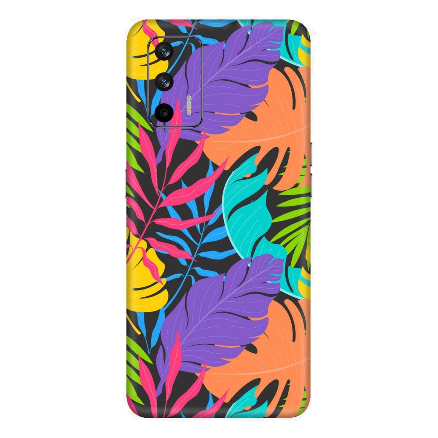 Neon Jungle Leaves Mobile Skin For Realme GT 5g