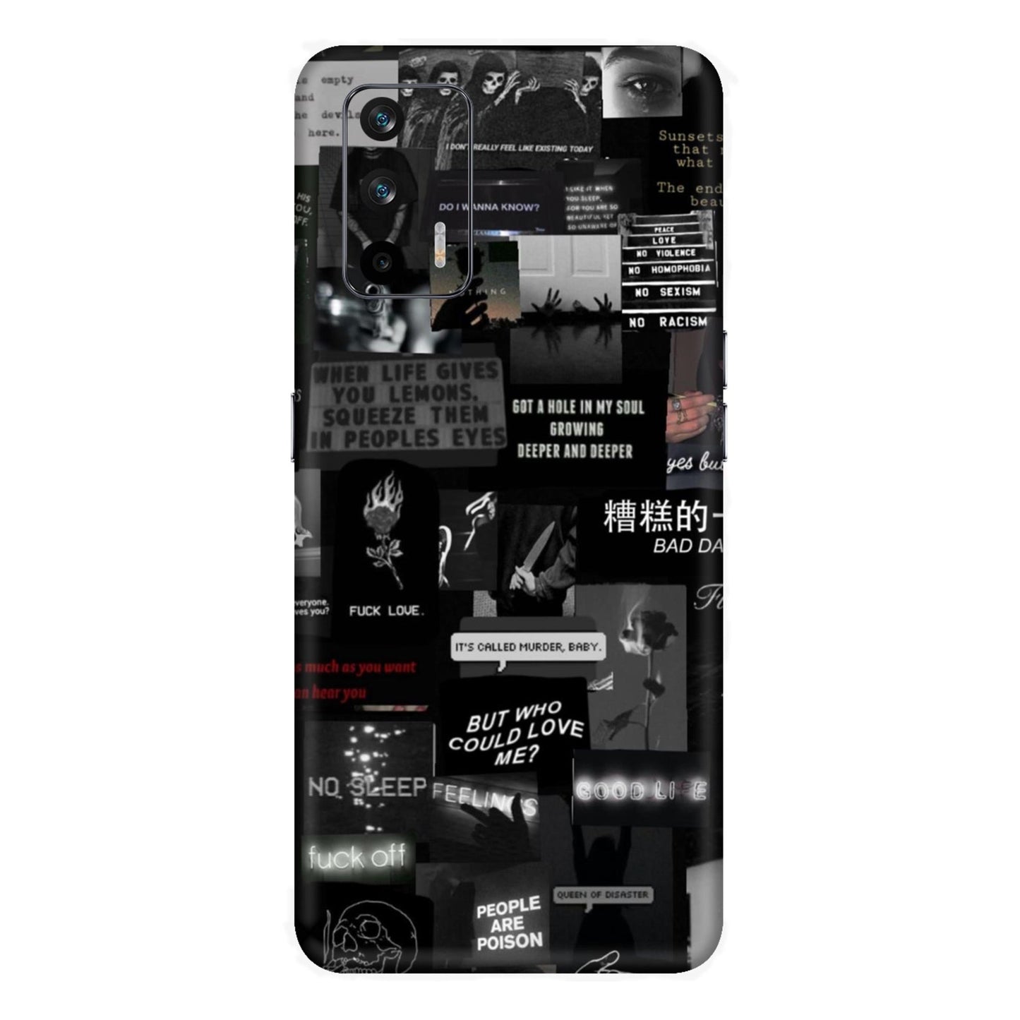 Bad Day Dark Collage Mobile Skin For Realme GT 5g