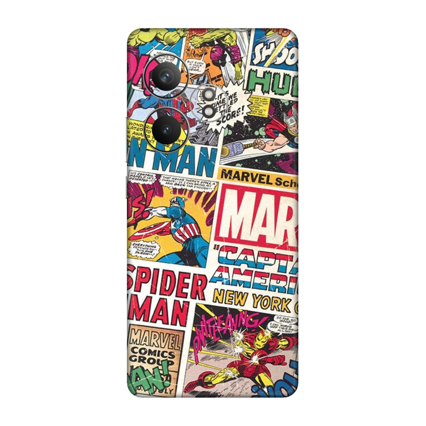 Vintage Marvel Comic Bomb Mobile Skin For Realme GT 6T 5g