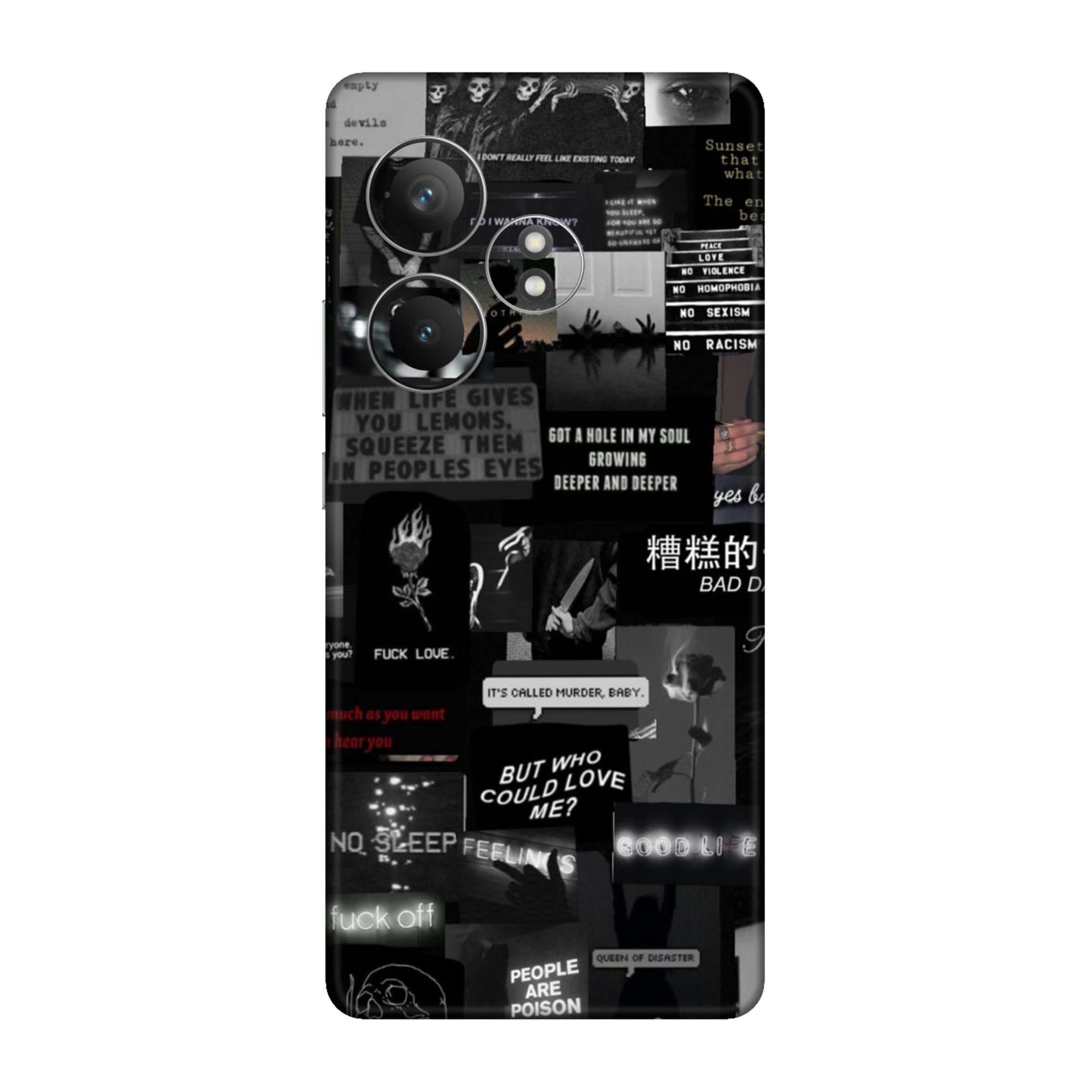 Bad Day Dark Collage Mobile Skin For Realme GT 6T 5g