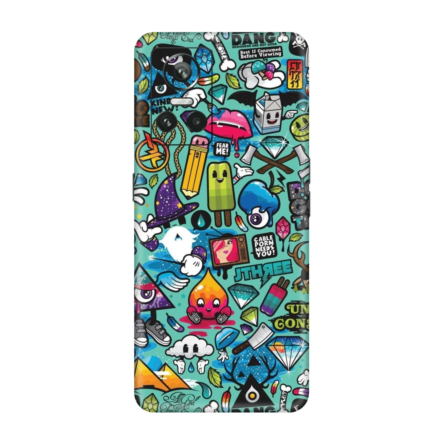 Graffiti Chaos Sticker Bomb Mobile Skin For Realme GT Neo 3 5g
