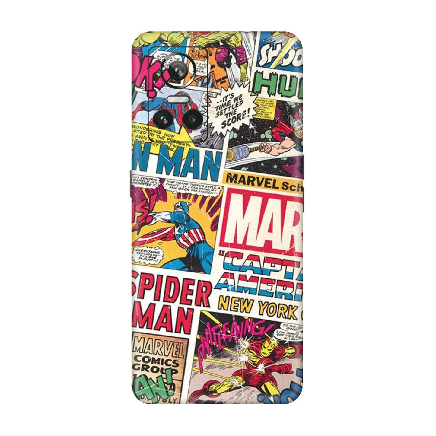 Vintage Marvel Comic Bomb Mobile Skin For Realme GT Neo 3 5g