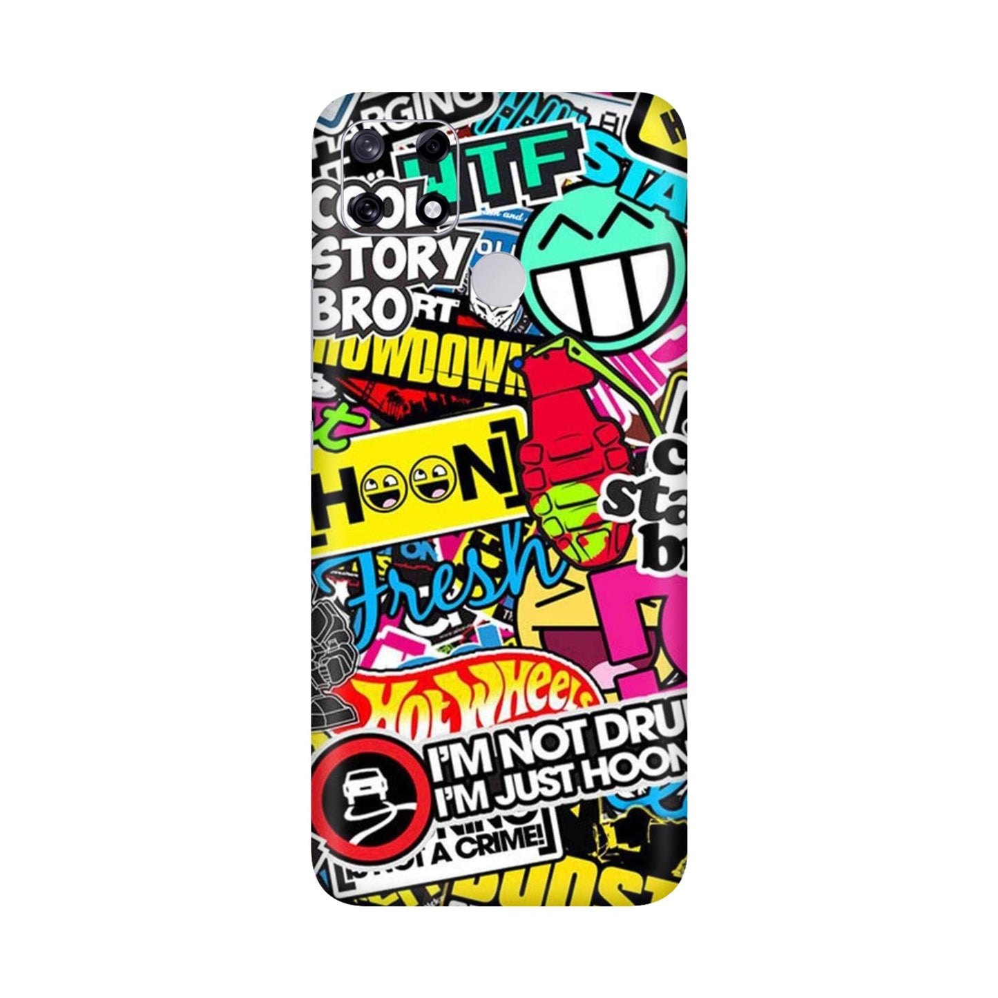 Hoonigan Sticker Bomb Mobile Skin For Realme Narzo 20