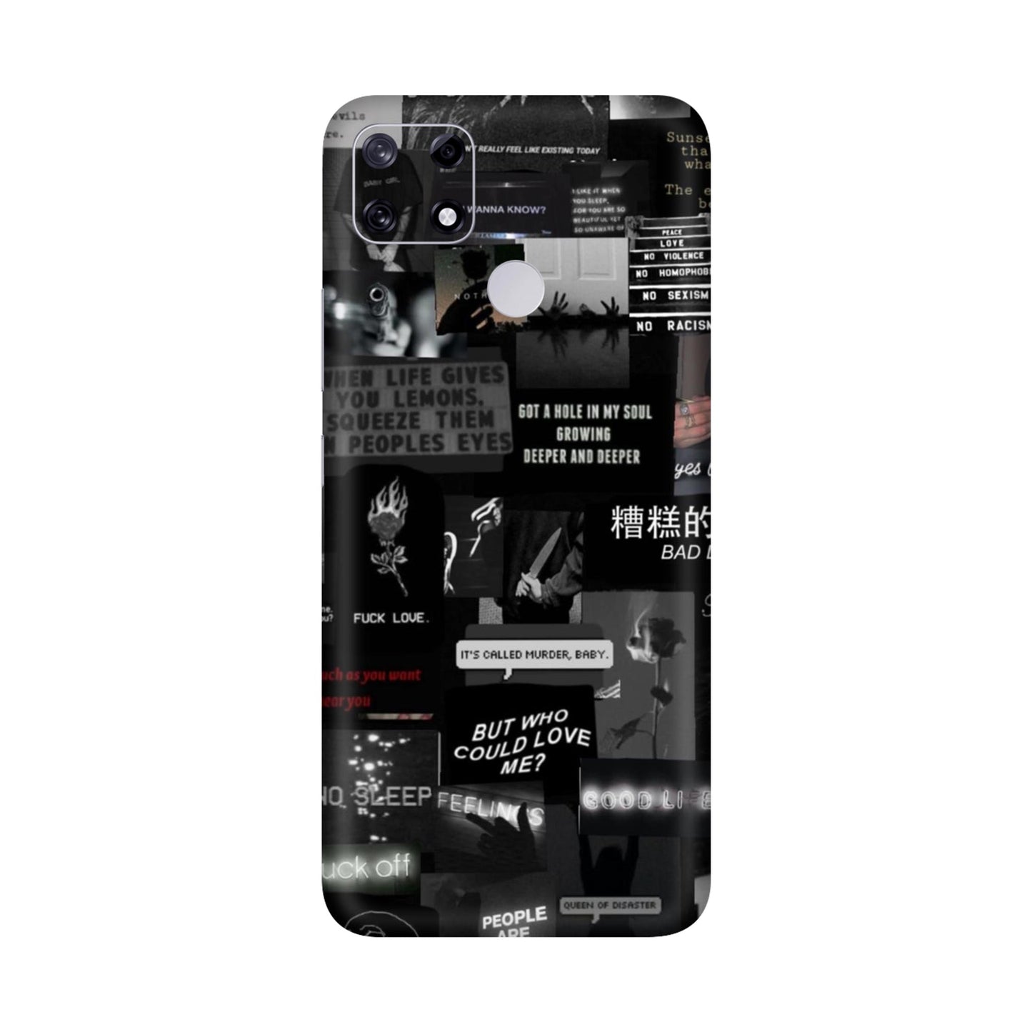 Bad Day Dark Collage Mobile Skin For Realme Narzo 20
