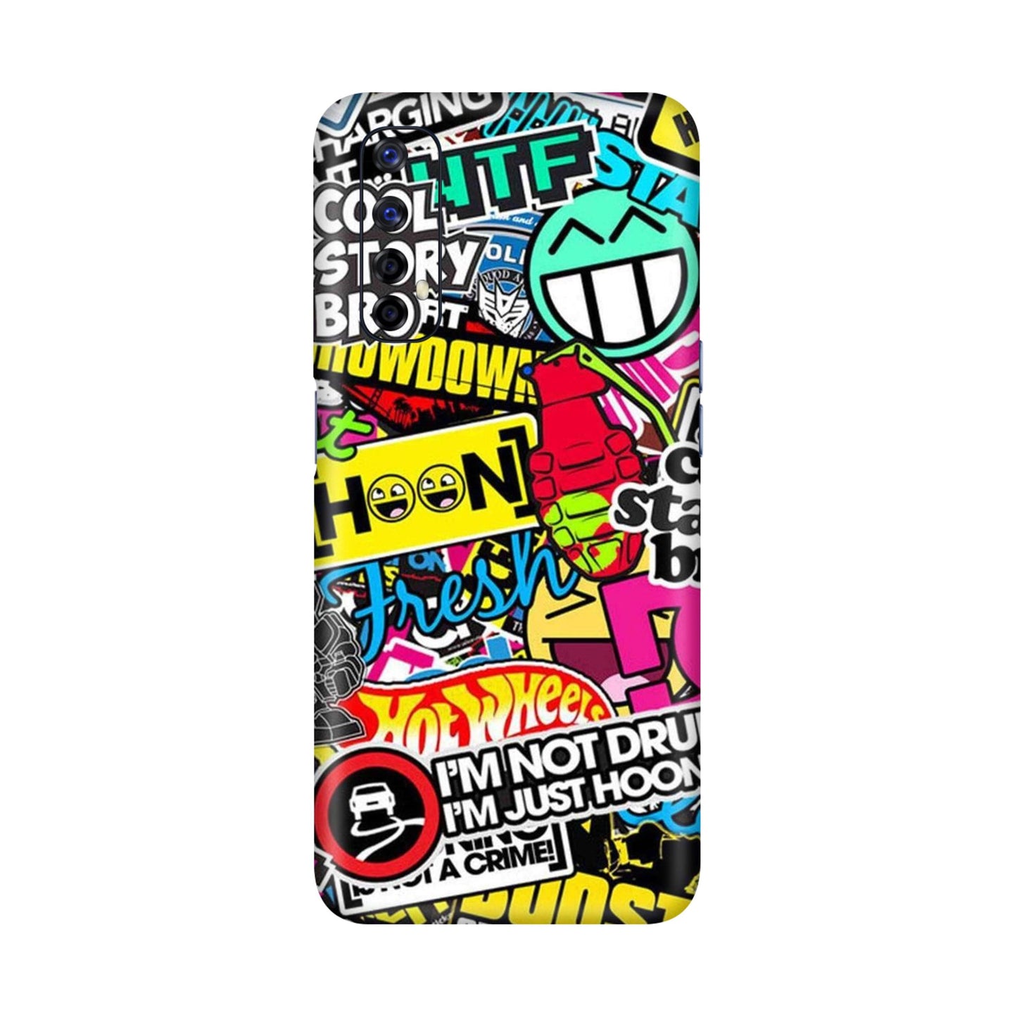 Hoonigan Sticker Bomb Mobile Skin For Realme Narzo 20 Pro