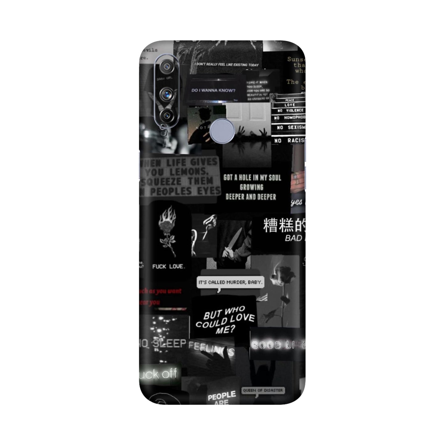 Bad Day Dark Collage Mobile Skin For Realme Narzo 20a