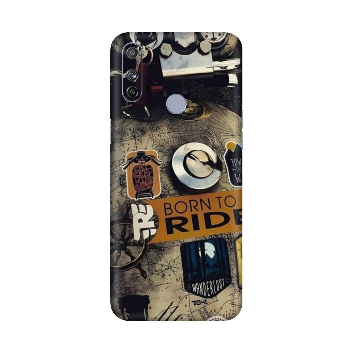 Born to Ride World Map Mobile Skin For Realme Narzo 20a