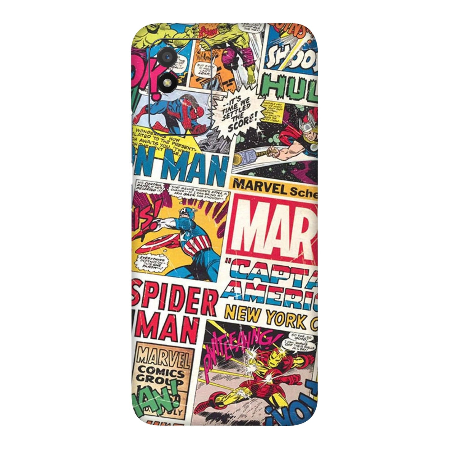 Vintage Marvel Comic Bomb Mobile Skin For Realme Narzo 50i