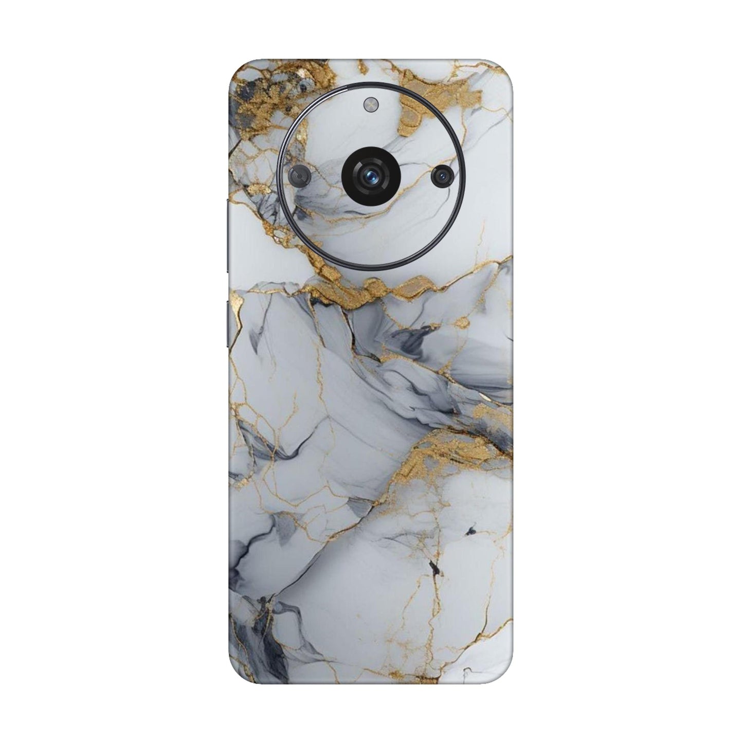 White Gold Luxury Marble Mobile Skin For Realme Narzo 60 5g