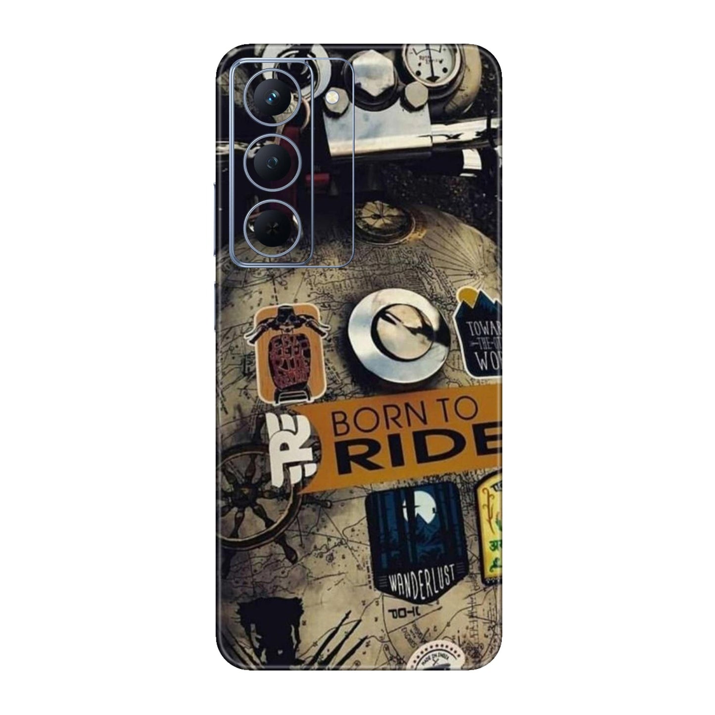 Born to Ride World Map Mobile Skin For Realme Narzo 80x 5g