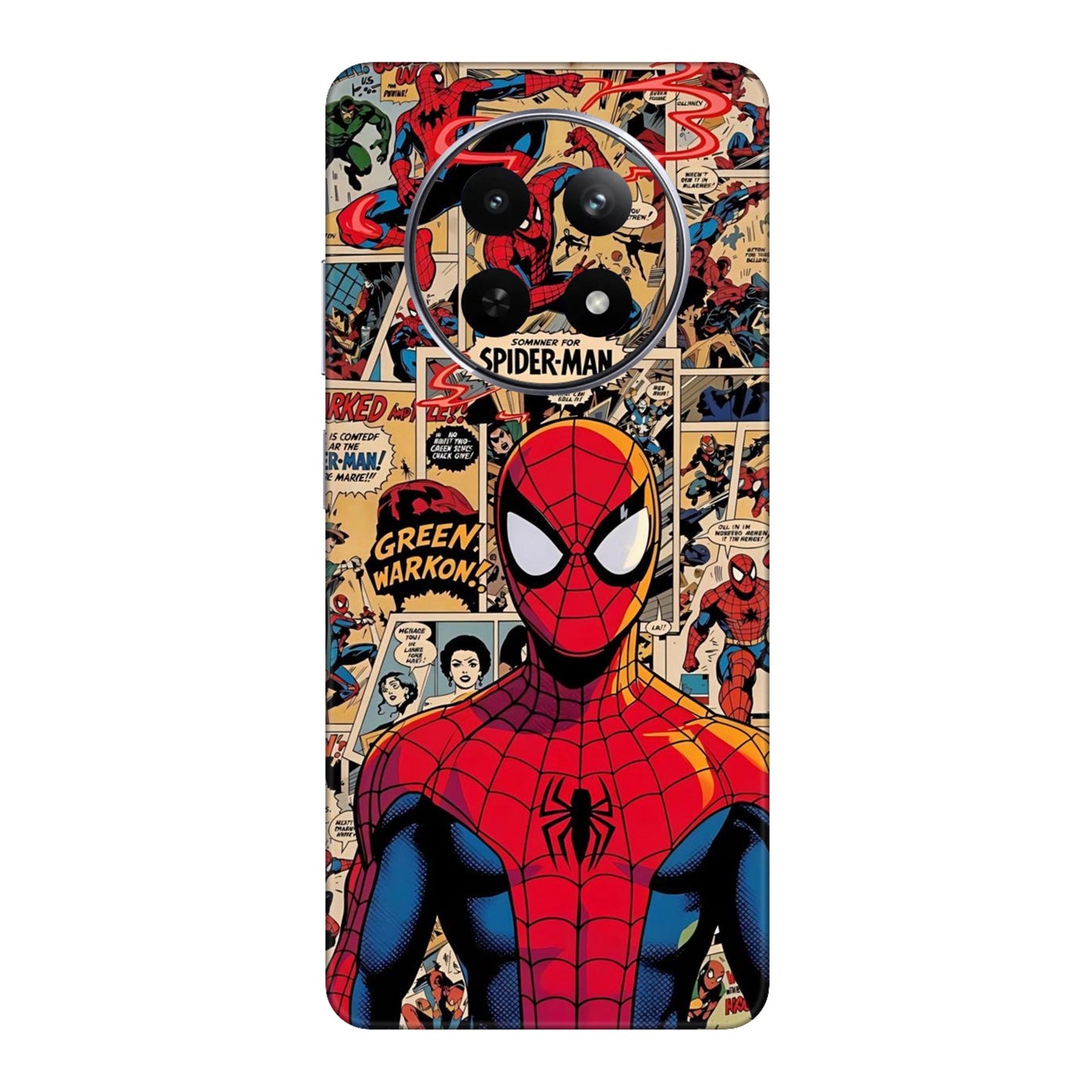 Vintage Comic Panel Spider Man Mobile Skin For Realme Narzo N65 5g
