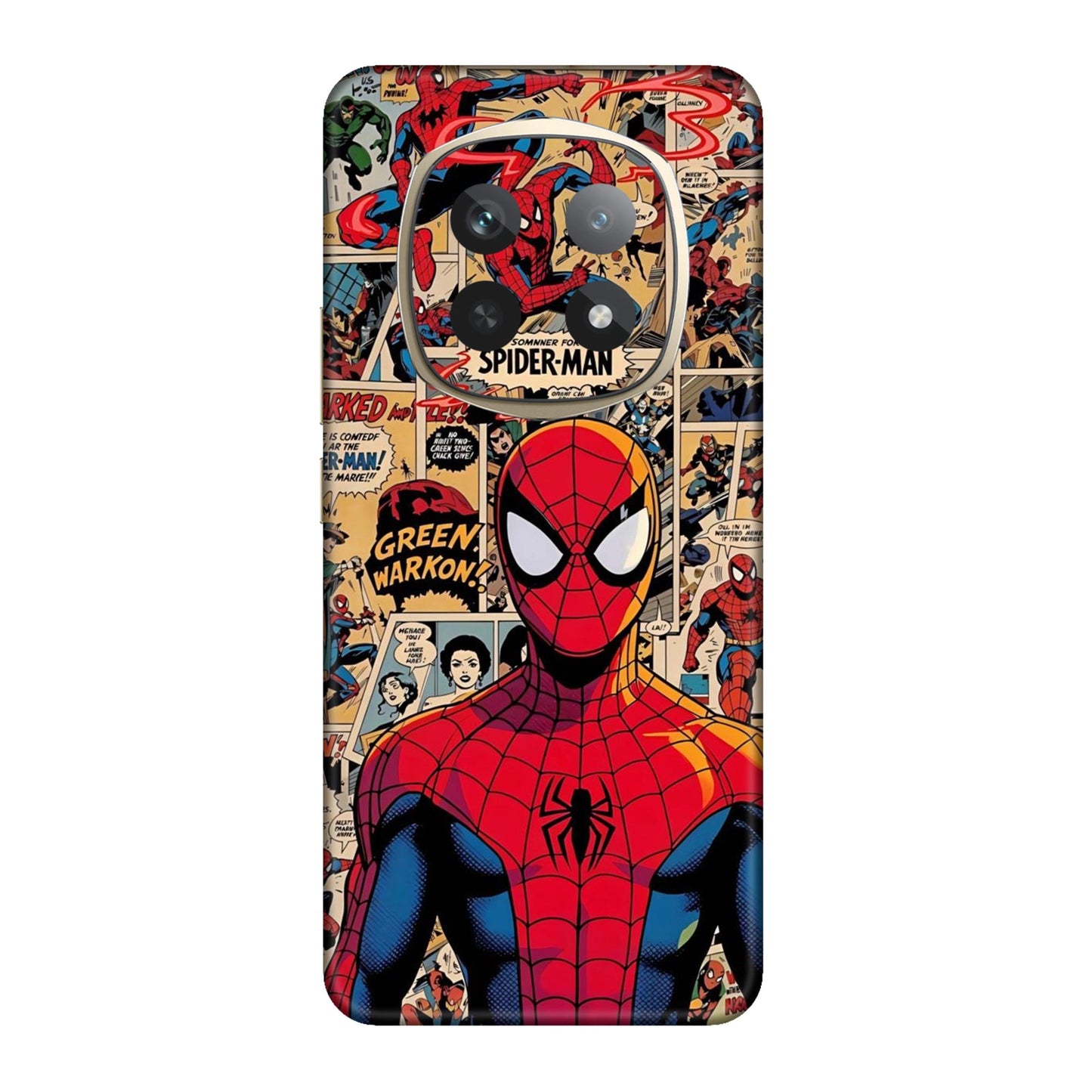 Vintage Comic Panel Spider Man Mobile Skin For Realme P2 Pro 5g
