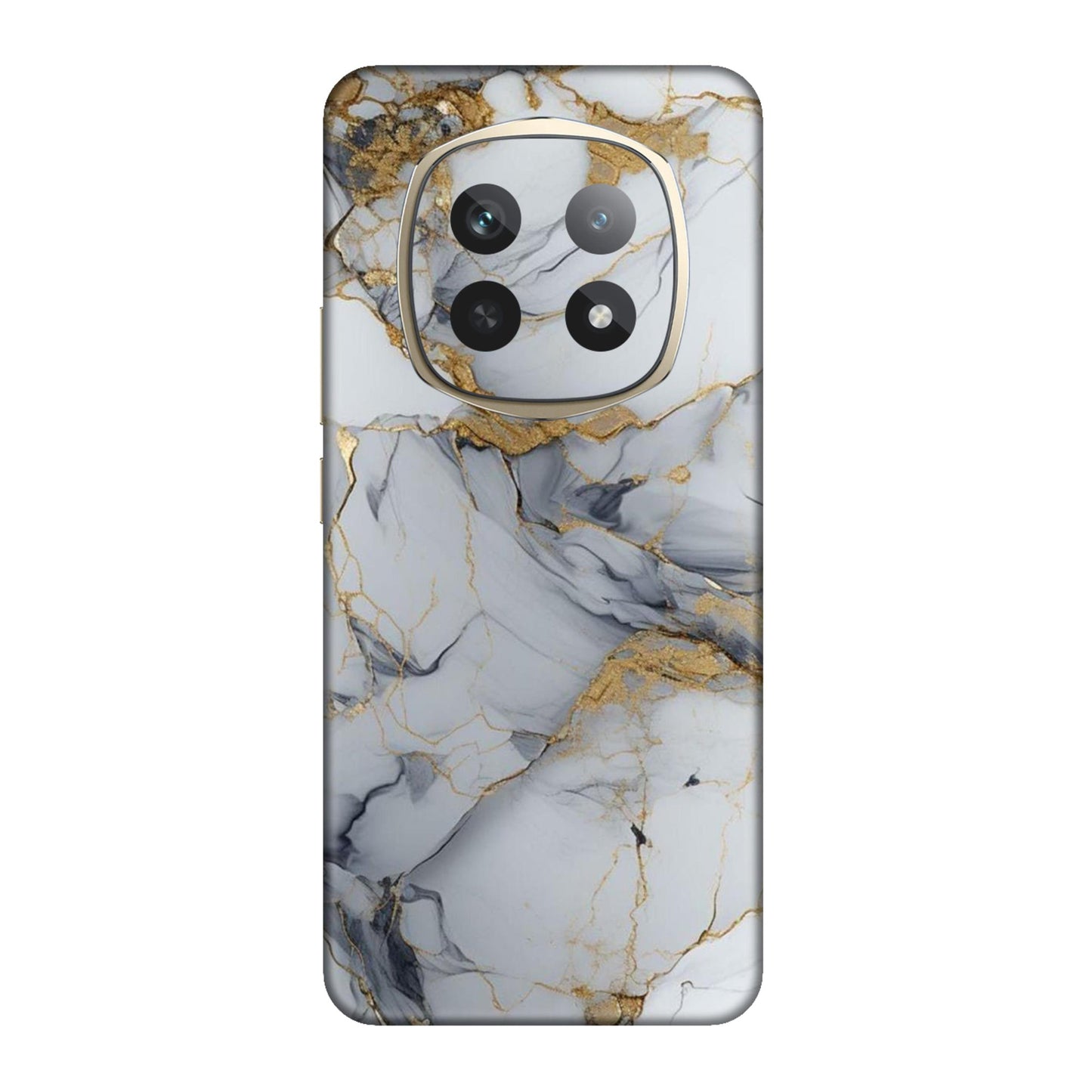 White Gold Luxury Marble Mobile Skin For Realme P2 Pro 5g