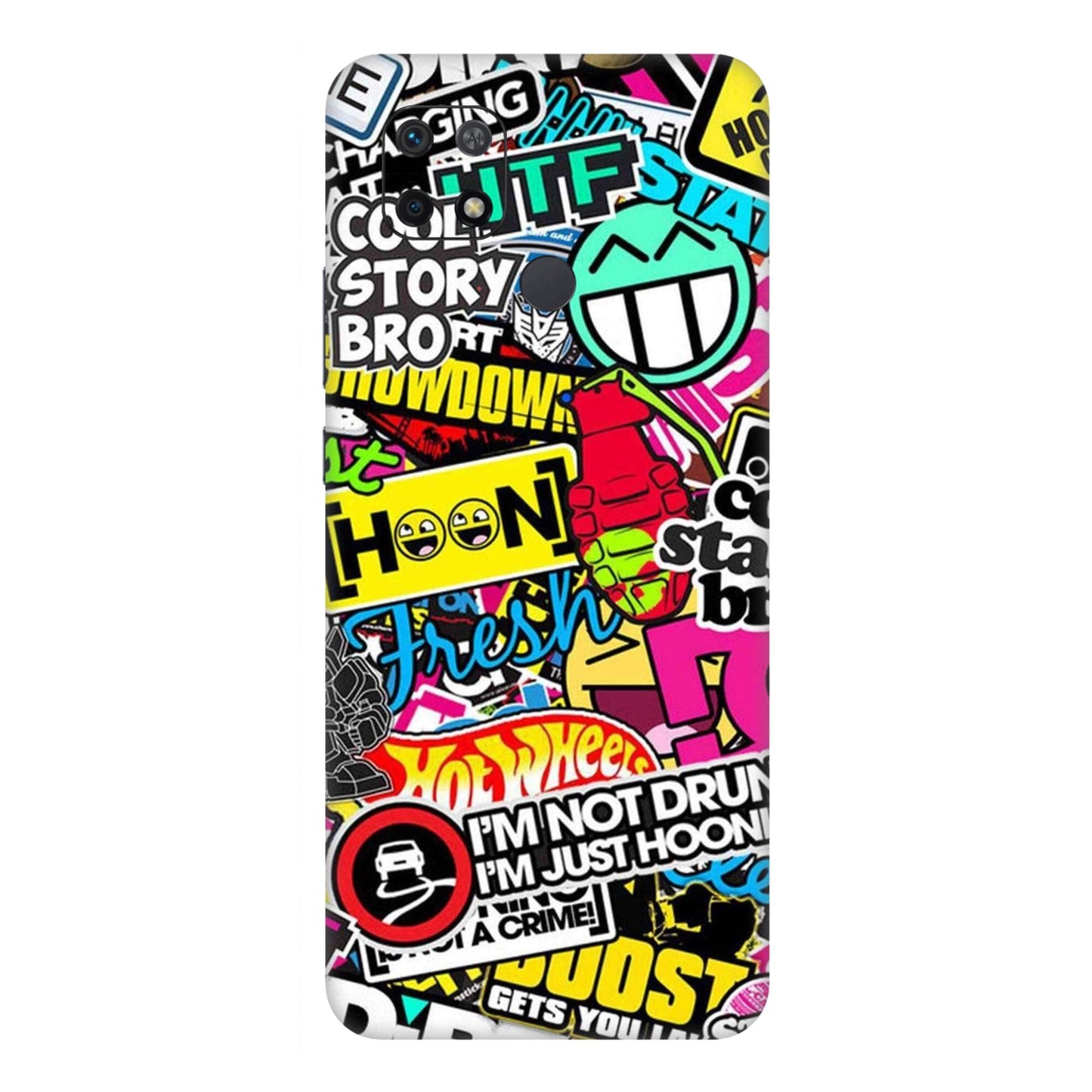 Hoonigan Sticker Bomb Mobile Skin For Redmi 10