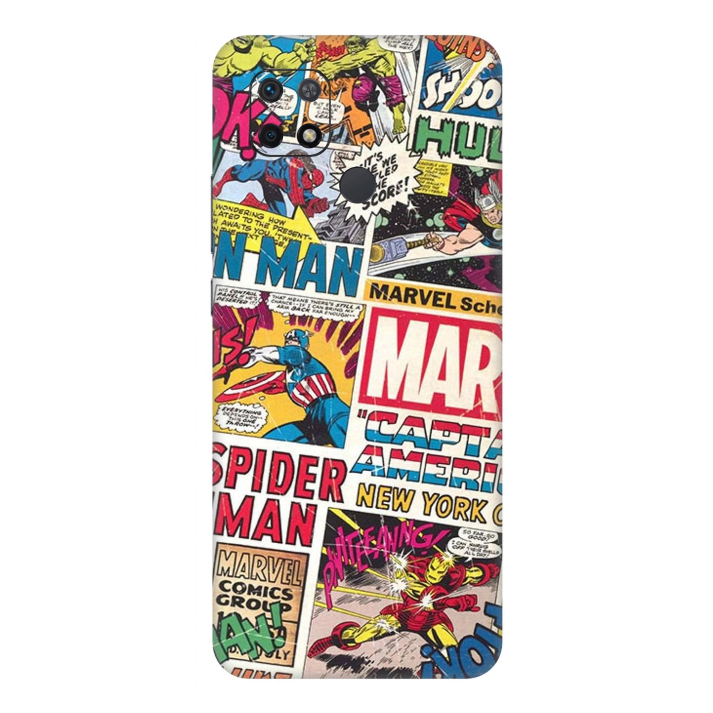Vintage Marvel Comic Bomb Mobile Skin For Redmi 10