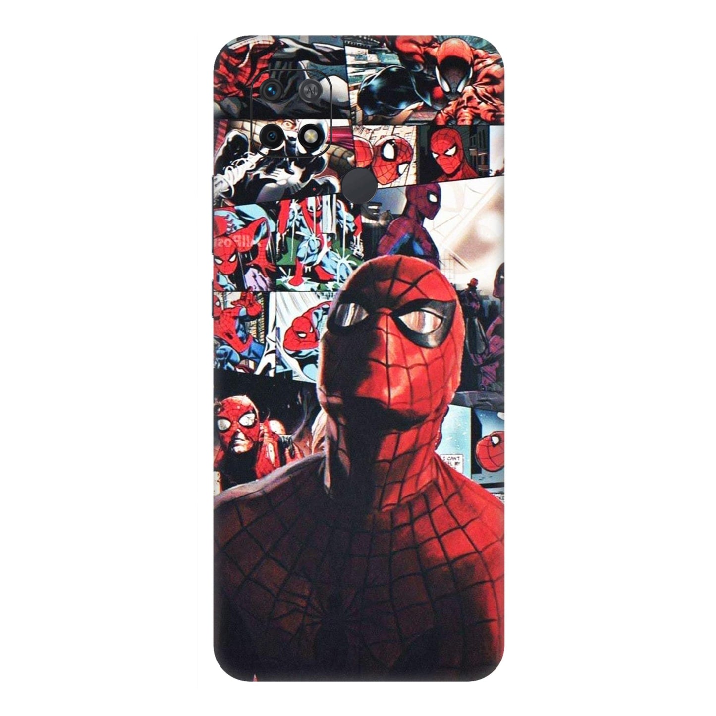 Vintage Spider Man Collage Mobile Skin For Redmi 10