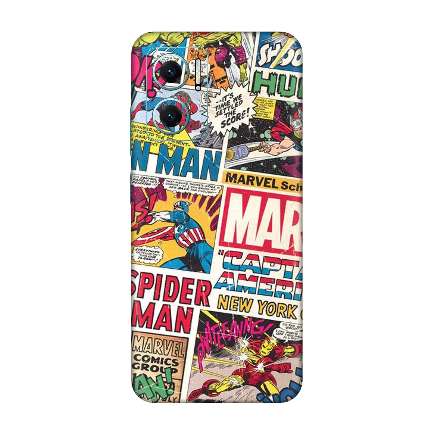 Vintage Marvel Comic Bomb Mobile Skin For Redmi 10 5g