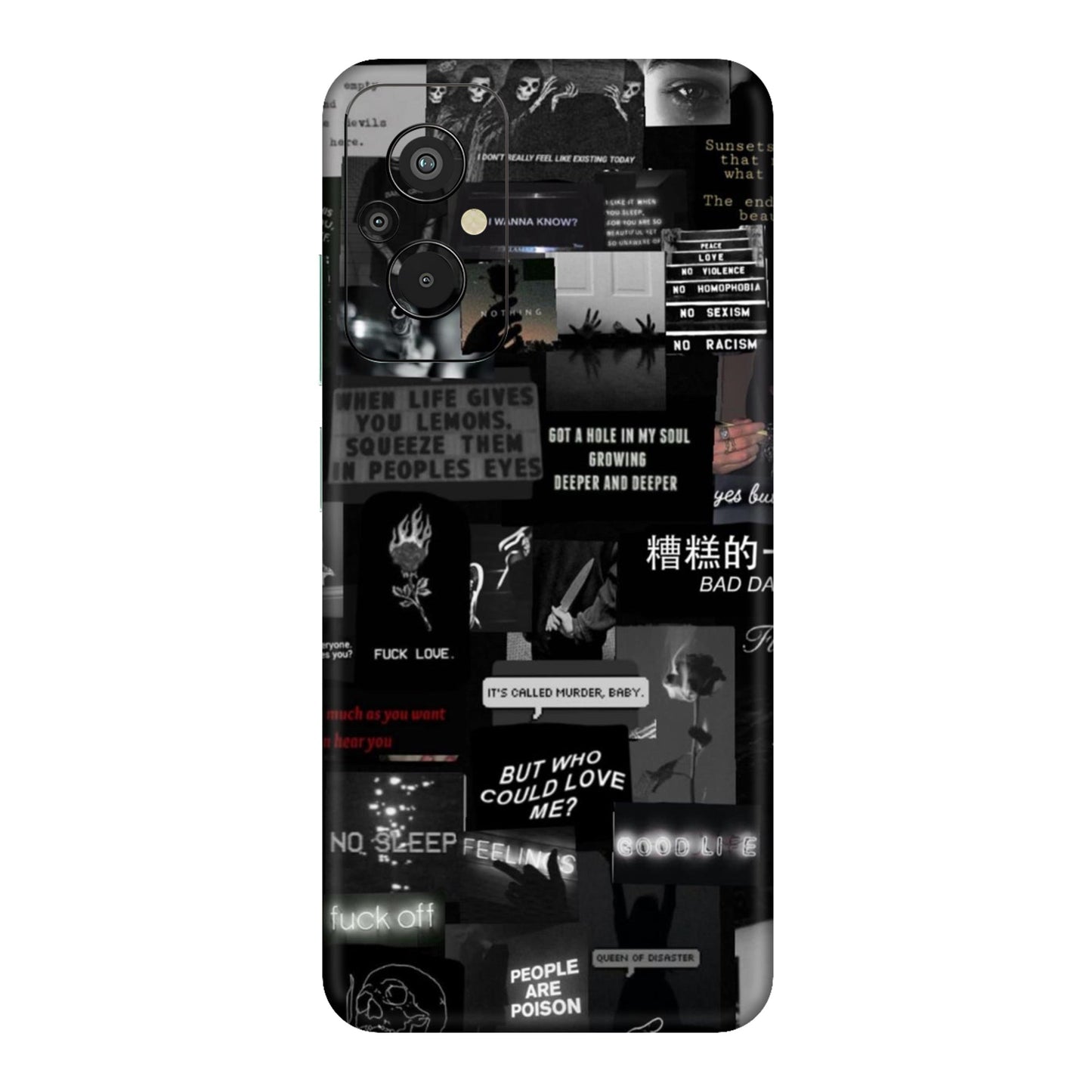 Bad Day Dark Collage Mobile Skin For Redmi 11 Prime