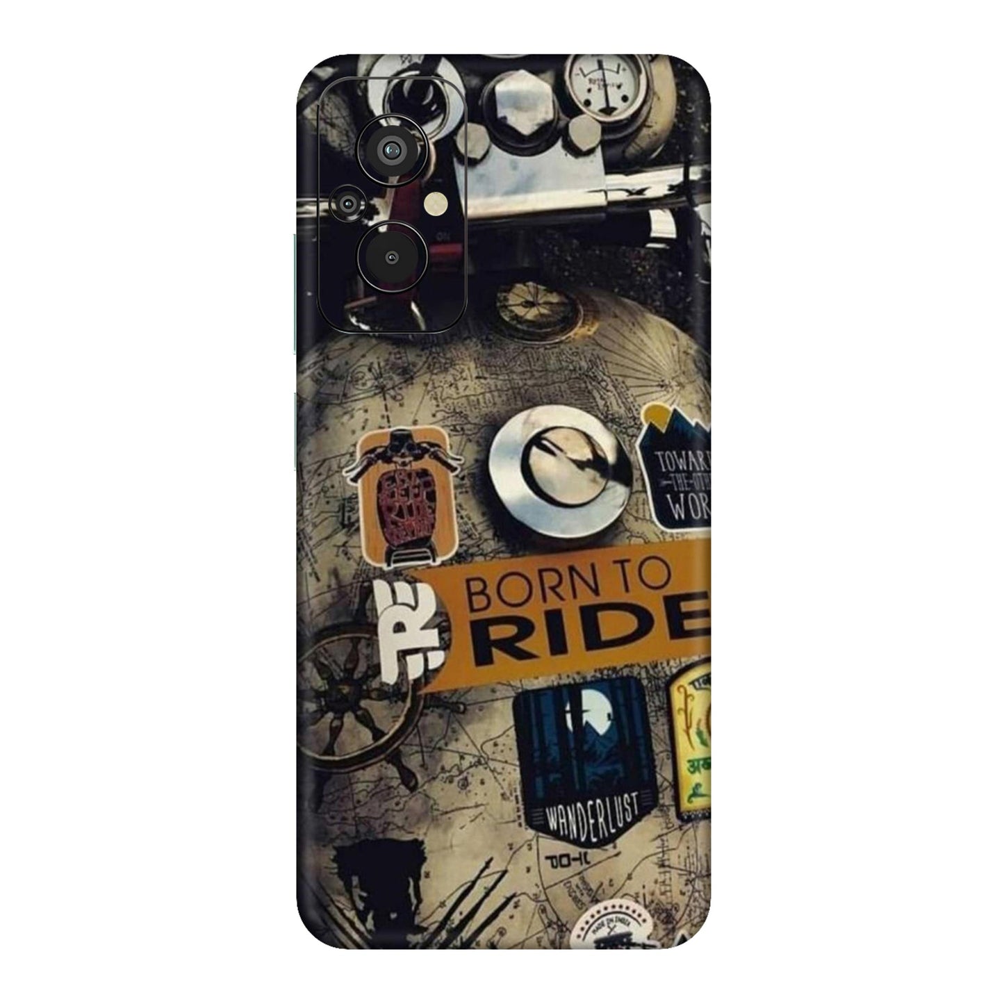 Born to Ride World Map Mobile Skin For Redmi 11 Prime