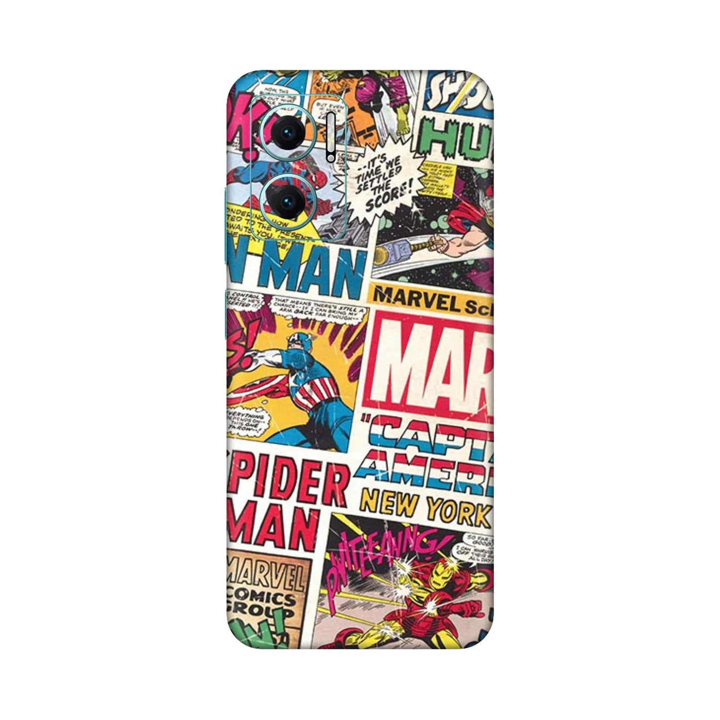 Vintage Marvel Comic Bomb Mobile Skin For Redmi 11 Prime 5g