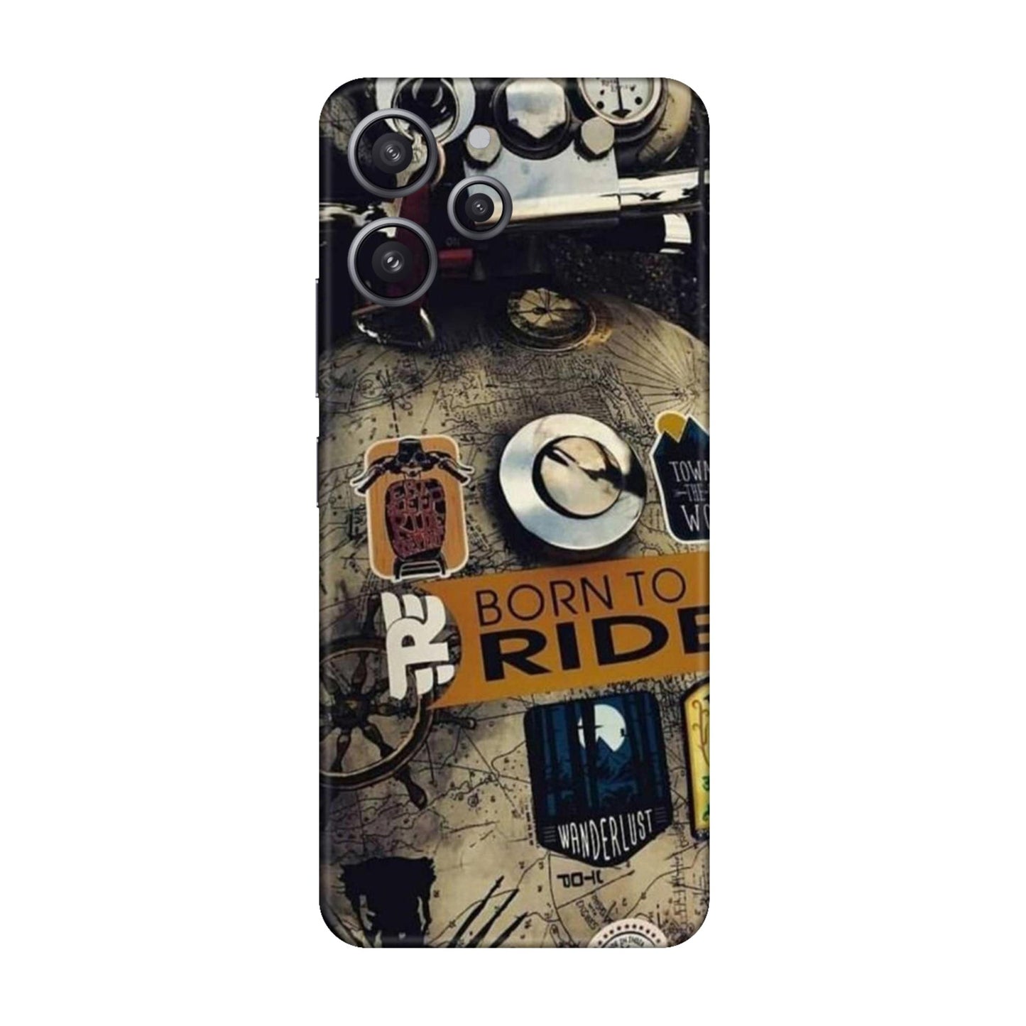 Born to Ride World Map Mobile Skin For Redmi 12 4G