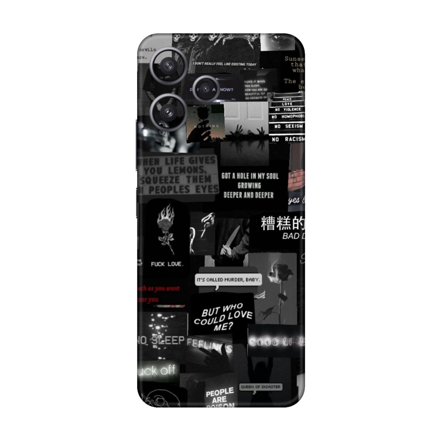 Bad Day Dark Collage Mobile Skin For Redmi 12 5g