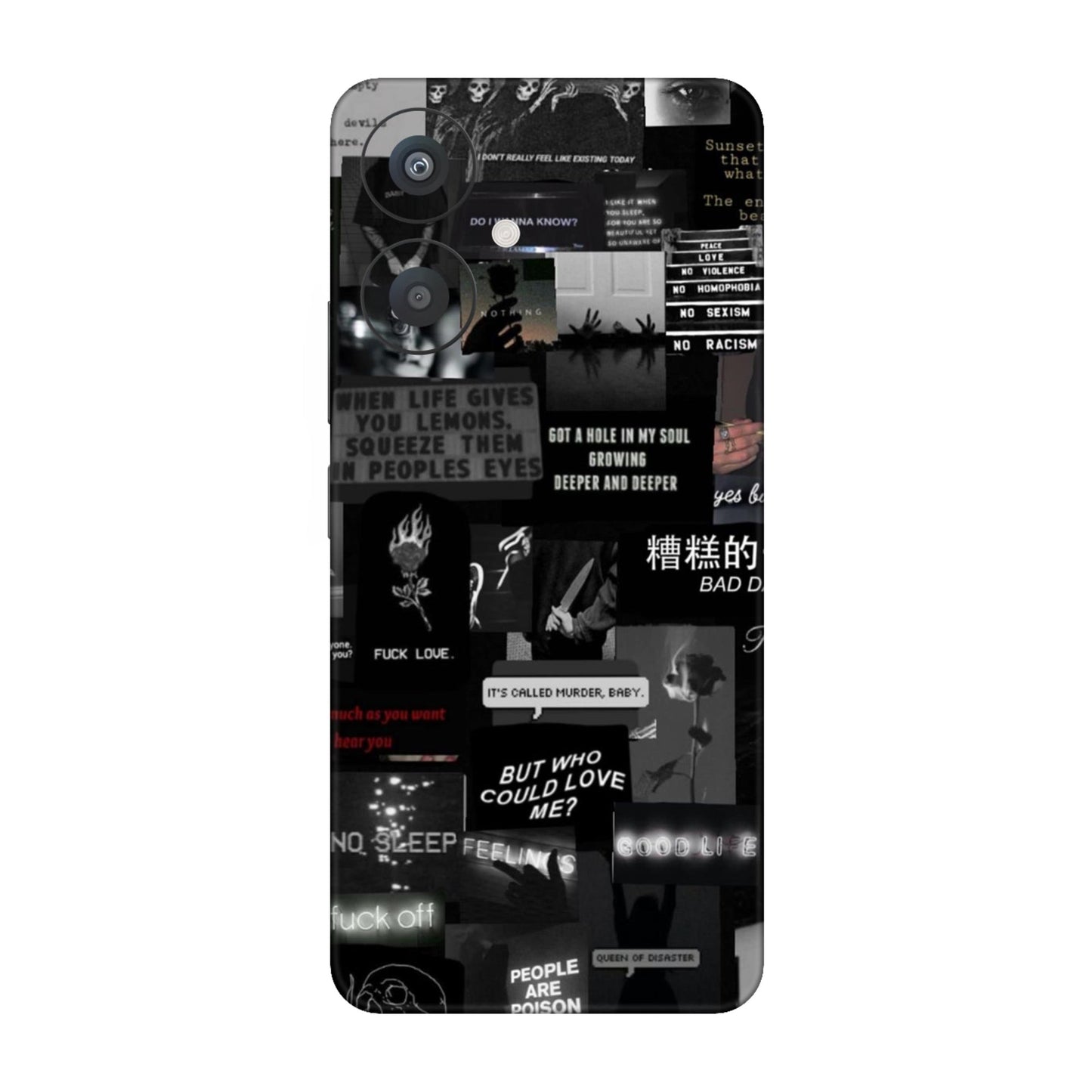 Bad Day Dark Collage Mobile Skin For Redmi 13C 5g