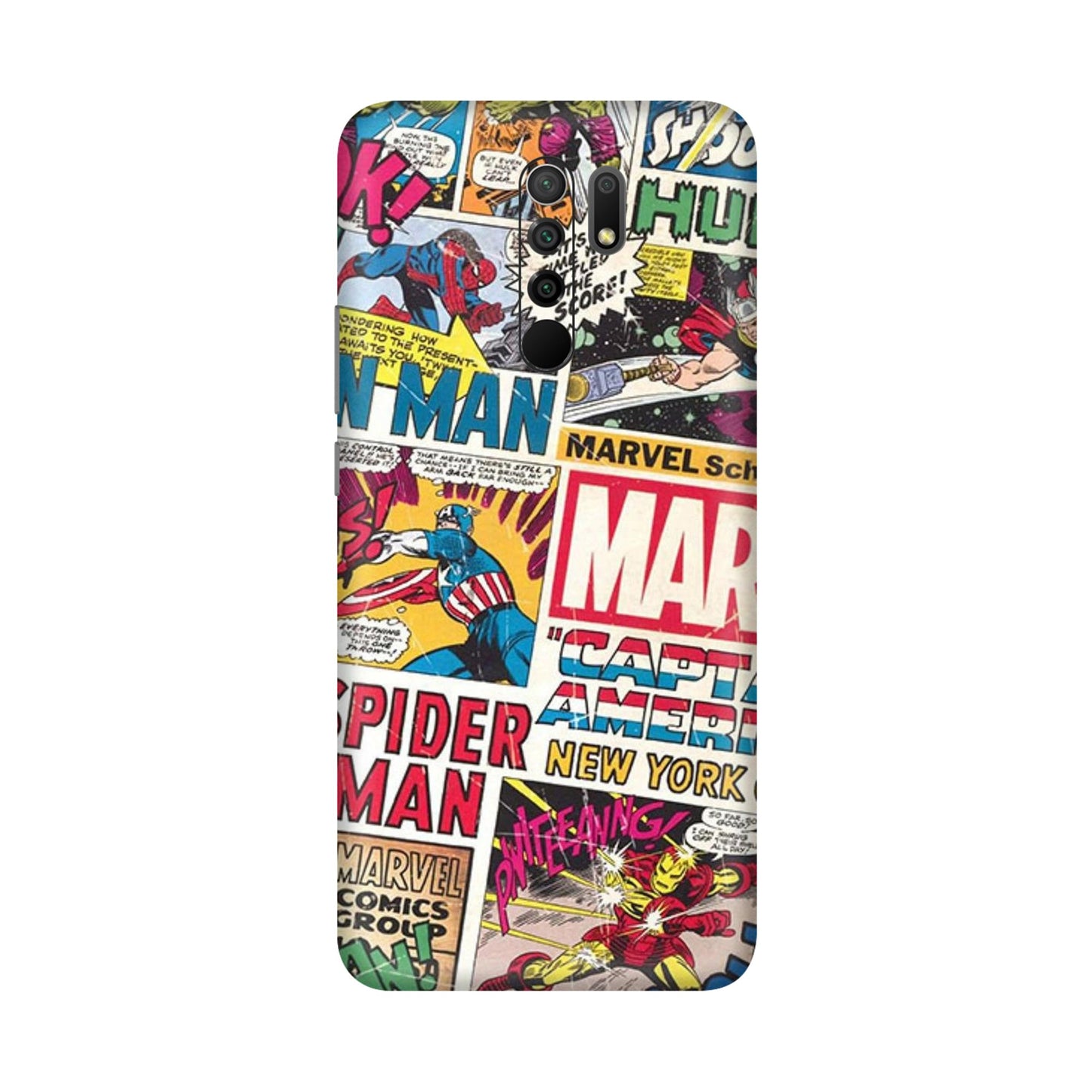Vintage Marvel Comic Bomb Mobile Skin For Redmi 9