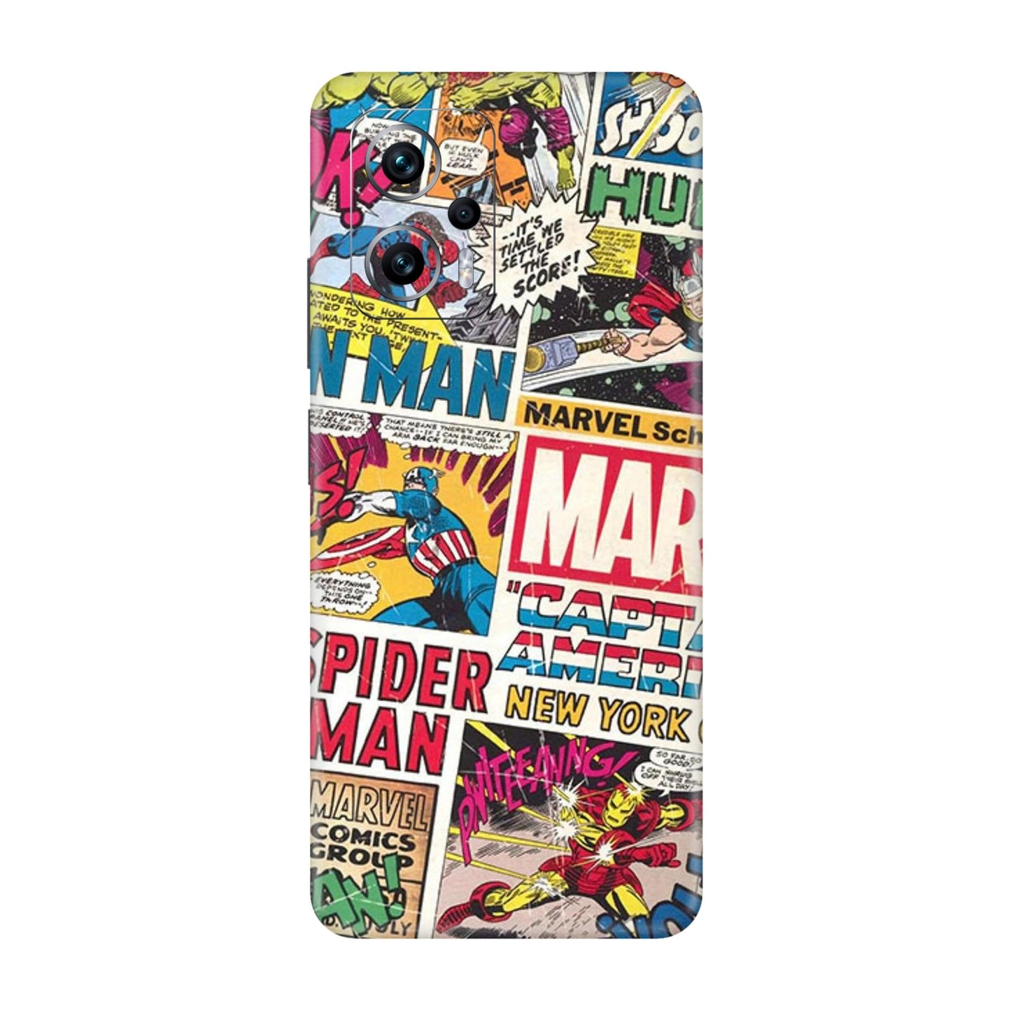 Vintage Marvel Comic Bomb Mobile Skin For Redmi K50i 5g
